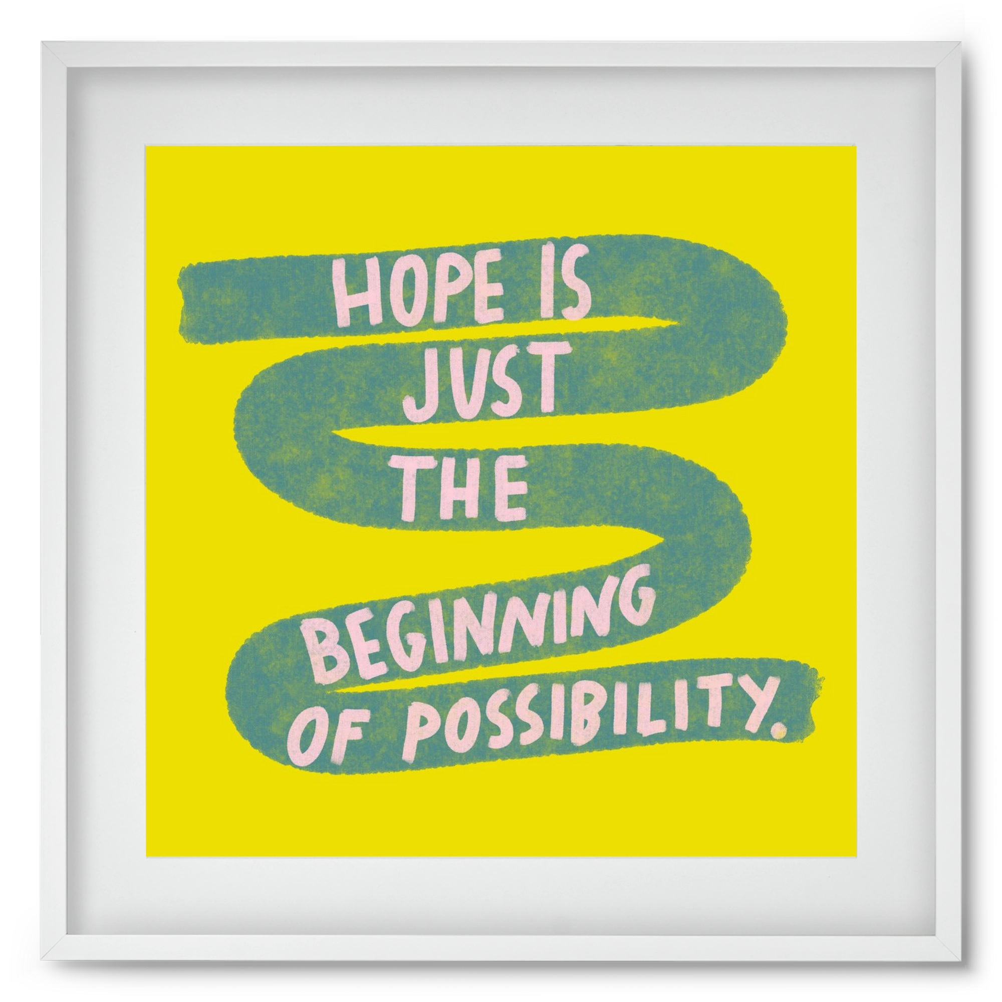 Hope , 50x50 cm (40x40 cm), Fehér keret, paszpartuval