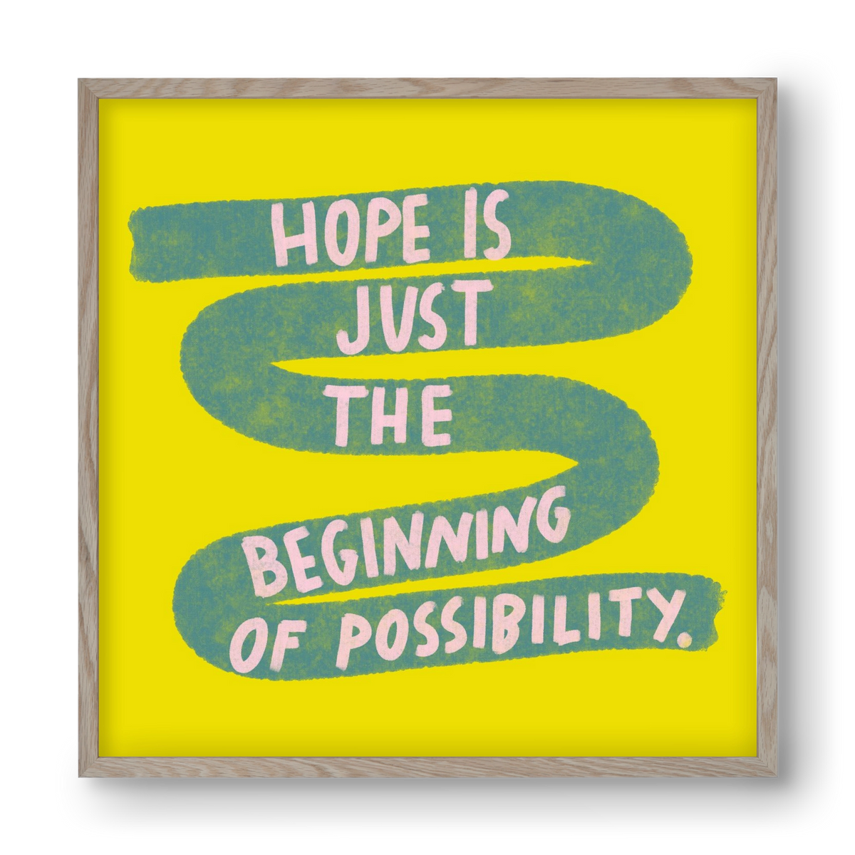 Hope , 40x40 cm (40x40 cm), Tölgy keret