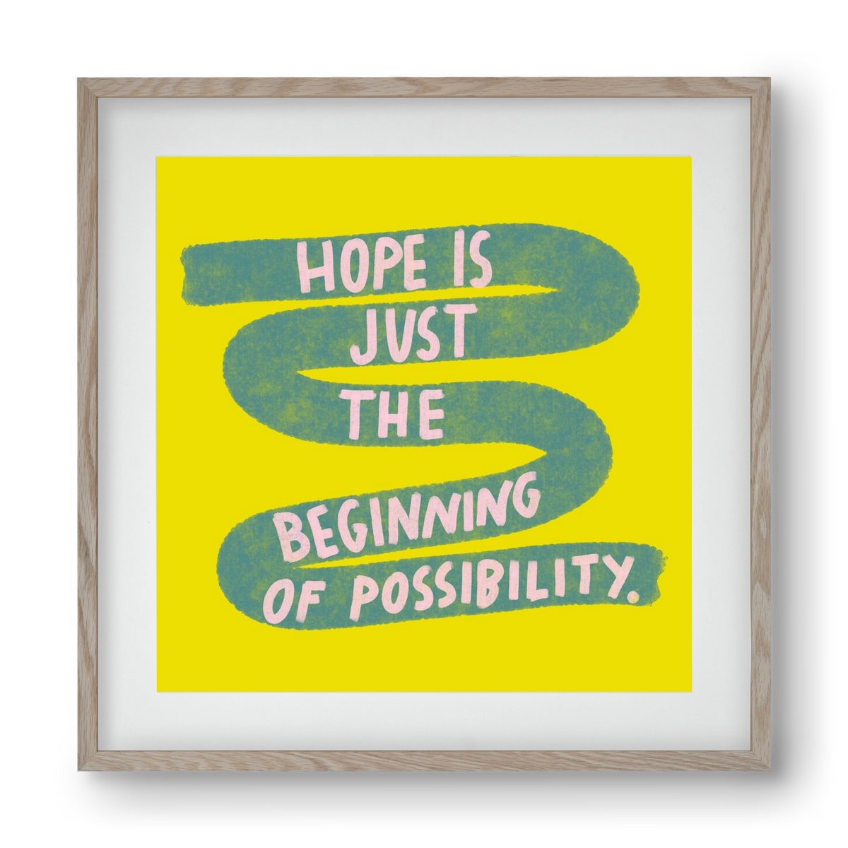 Hope , 40x40 cm (30x30 cm), Tölgy keret, paszpartuval