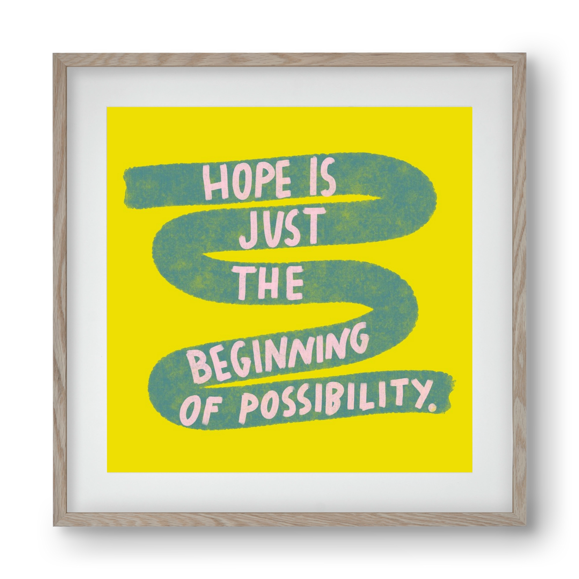 Hope , 40x40 cm (30x30 cm), Tölgy keret, paszpartuval