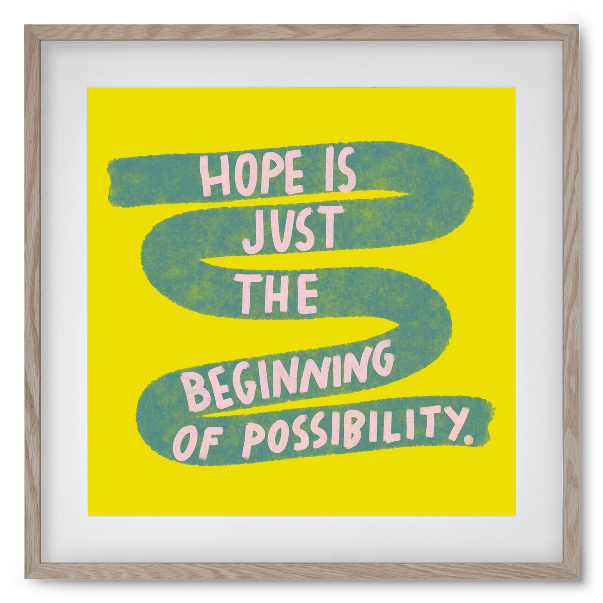 Hope , 50x50 cm (40x40 cm), Tölgy keret, paszpartuval