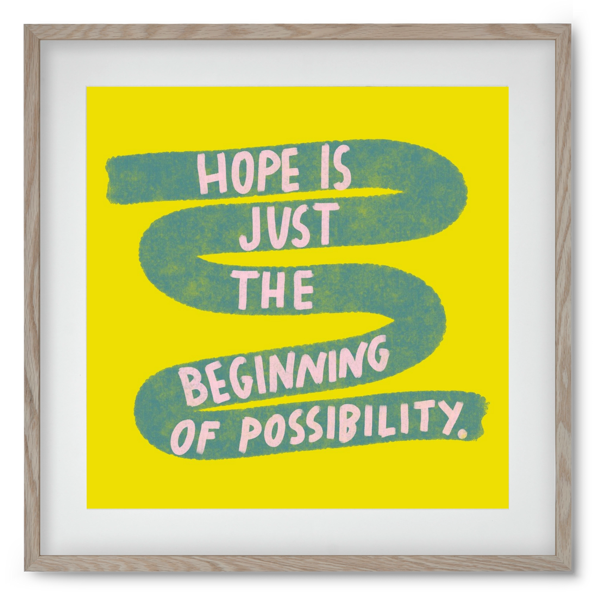 Hope , 50x50 cm (40x40 cm), Tölgy keret, paszpartuval