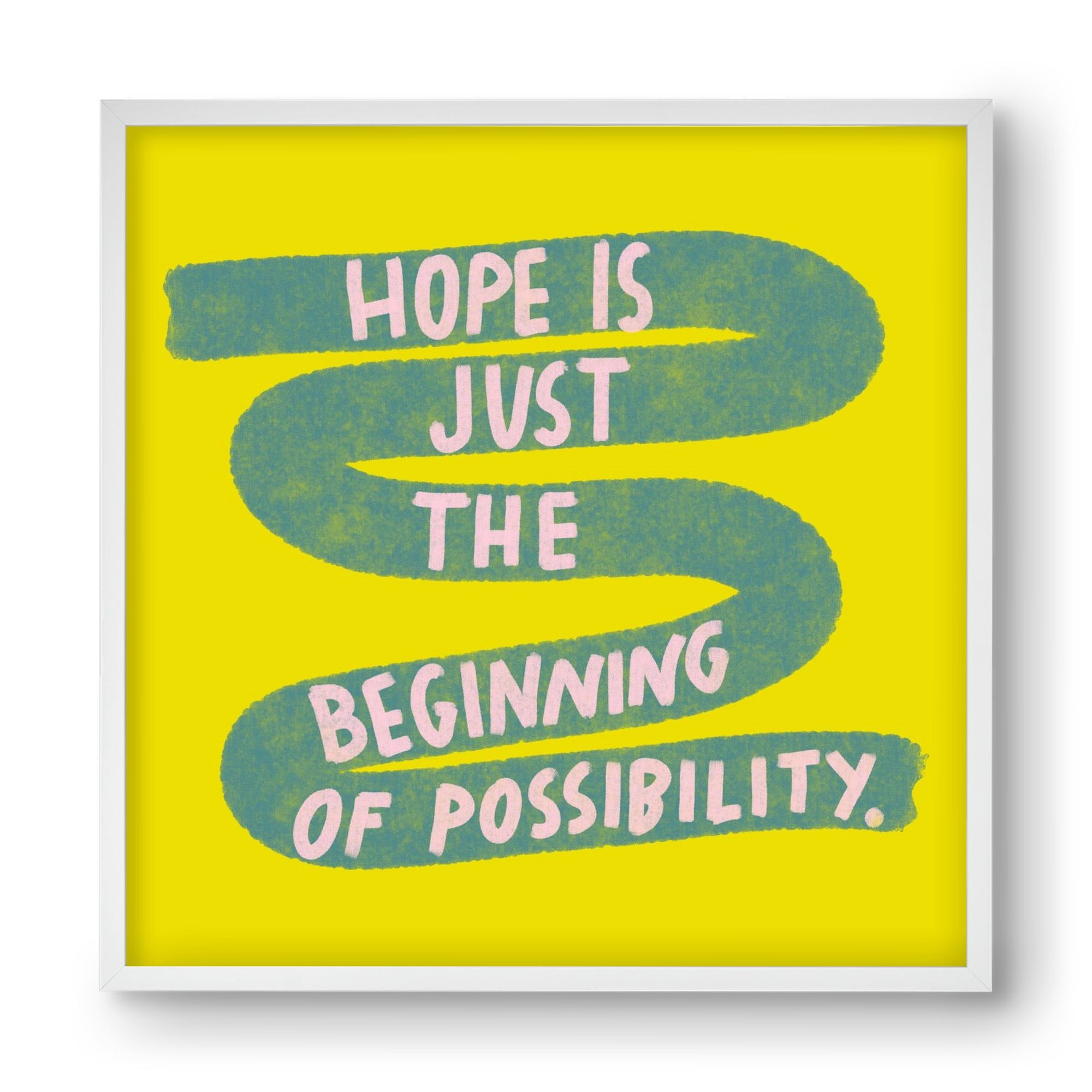 Hope , 40x40 cm (40x40 cm), Fehér keret