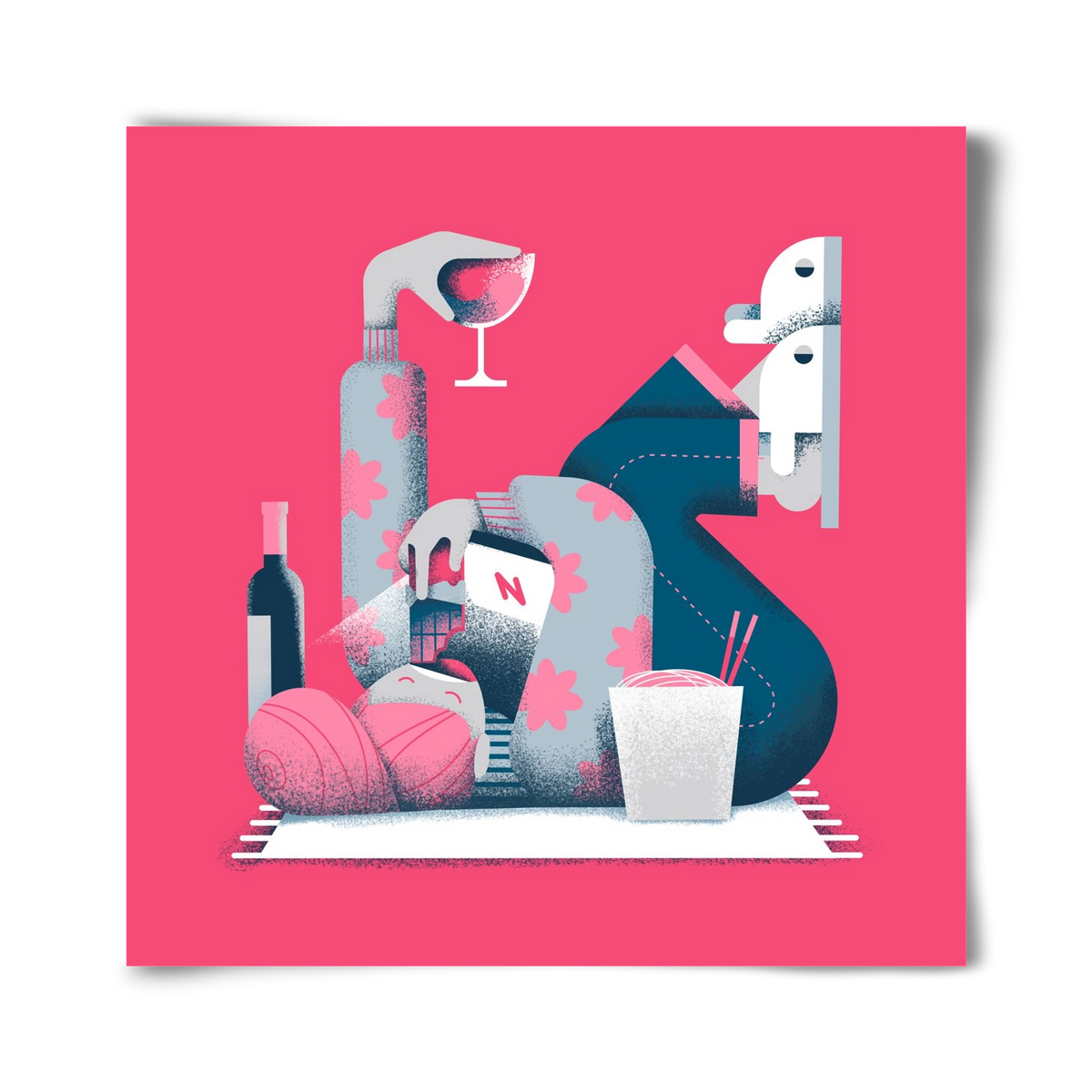 Covid Social Life, 40x40 cm, Keret nélkül