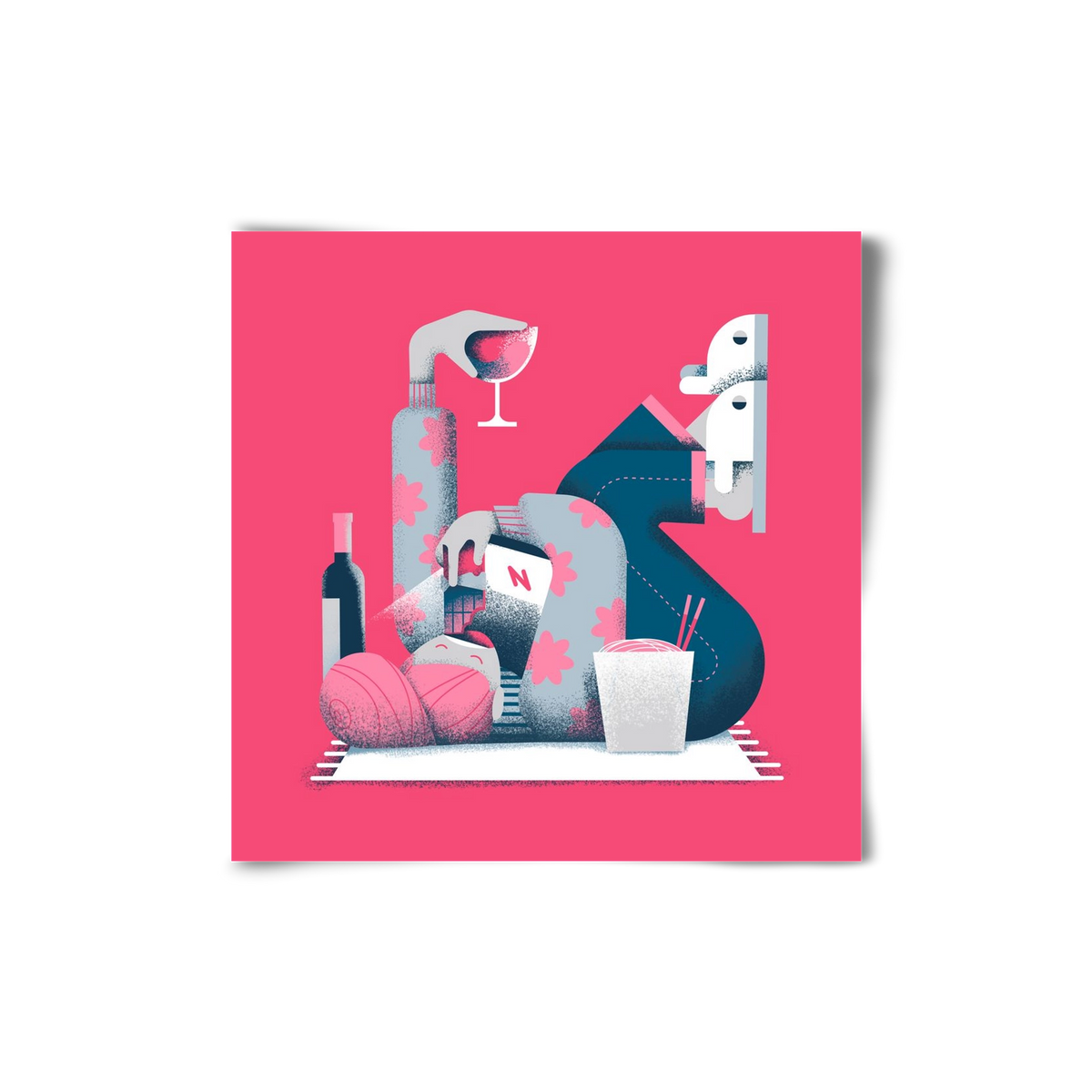 Covid Social Life, 20x20 cm, Keret nélkül