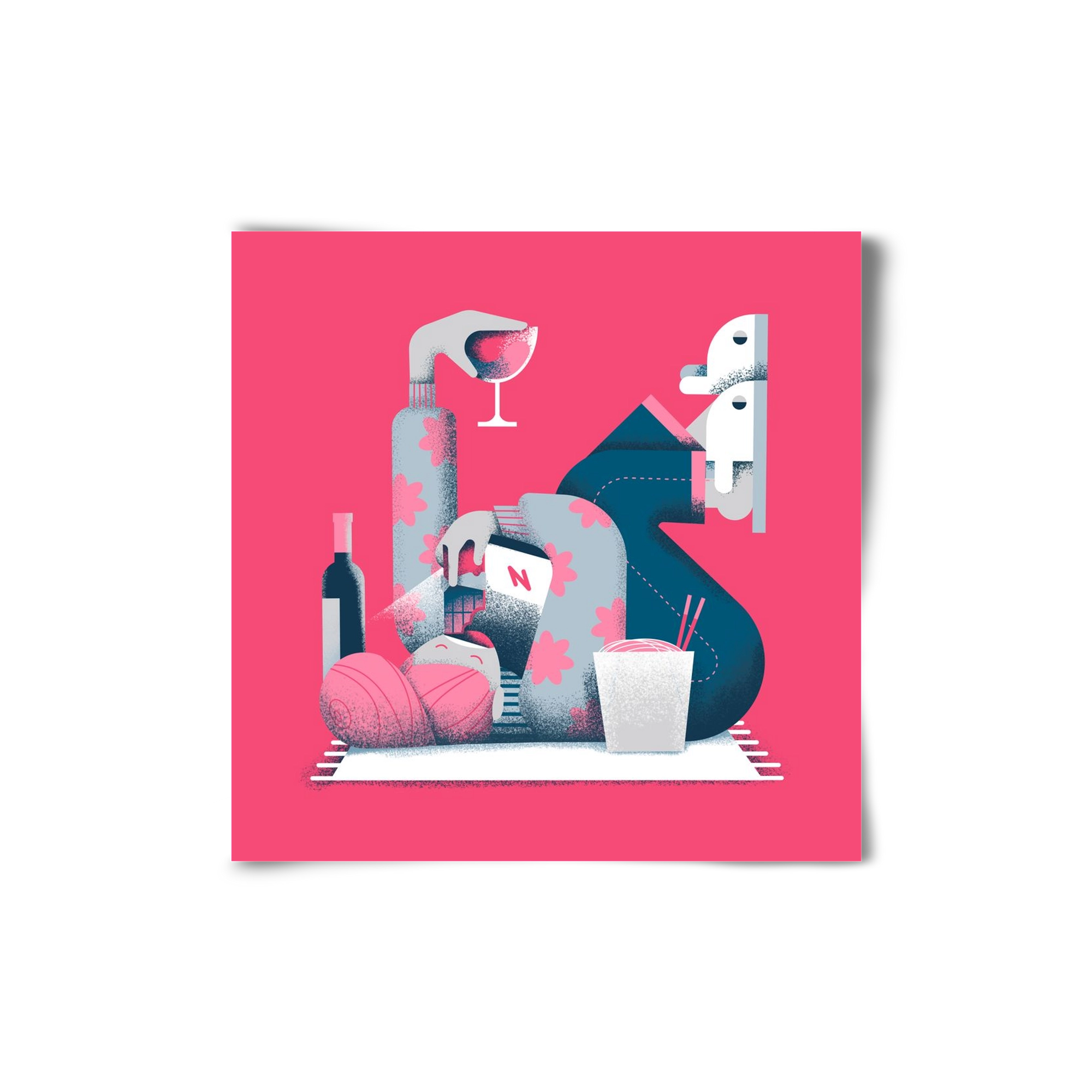 Covid Social Life, 20x20 cm, Keret nélkül