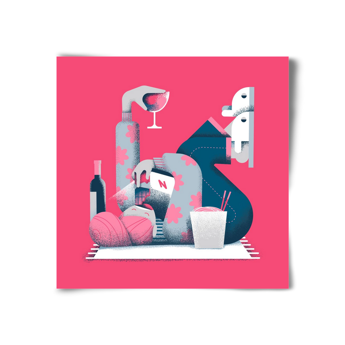 Covid Social Life, 30x30 cm, Keret nélkül