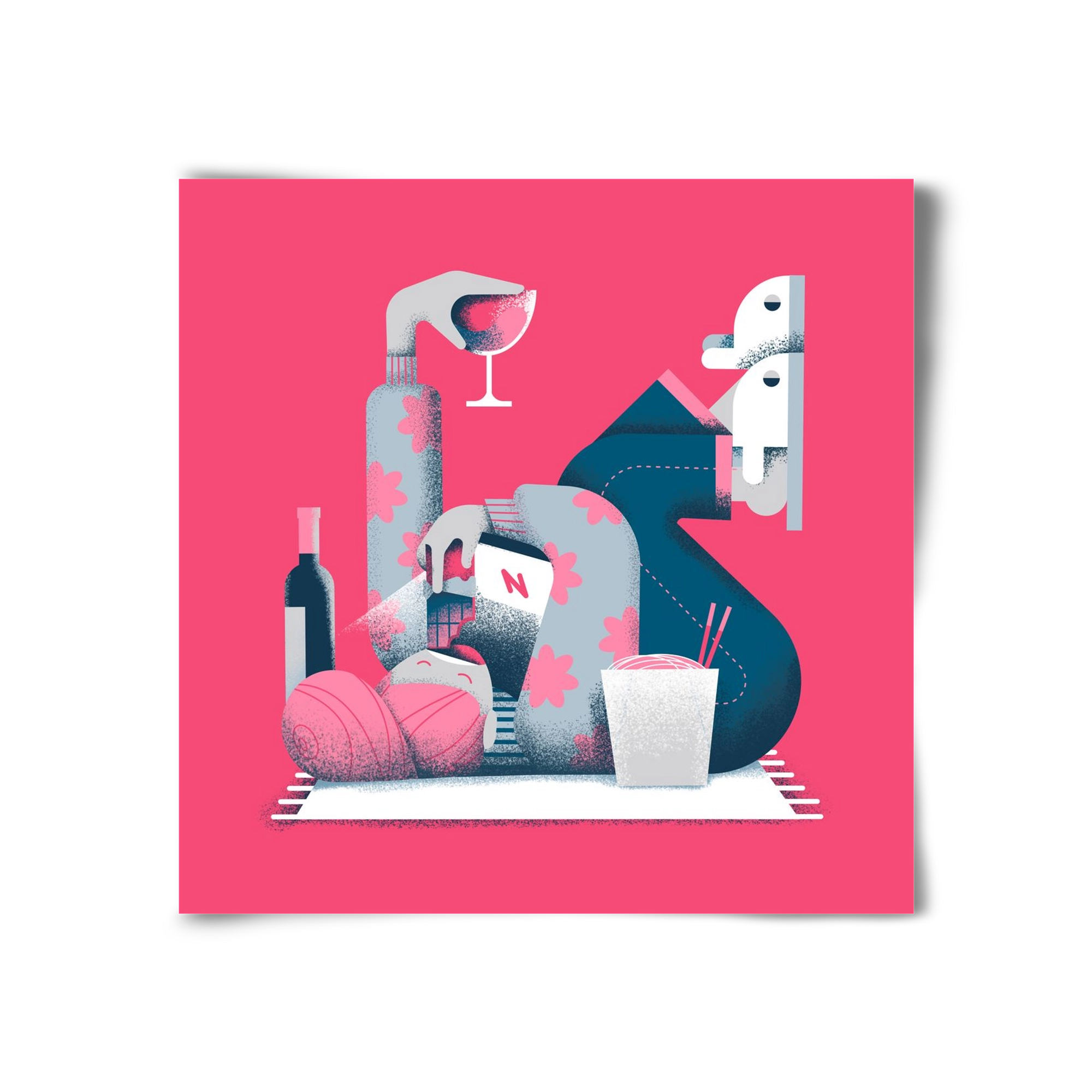 Covid Social Life, 30x30 cm, Keret nélkül