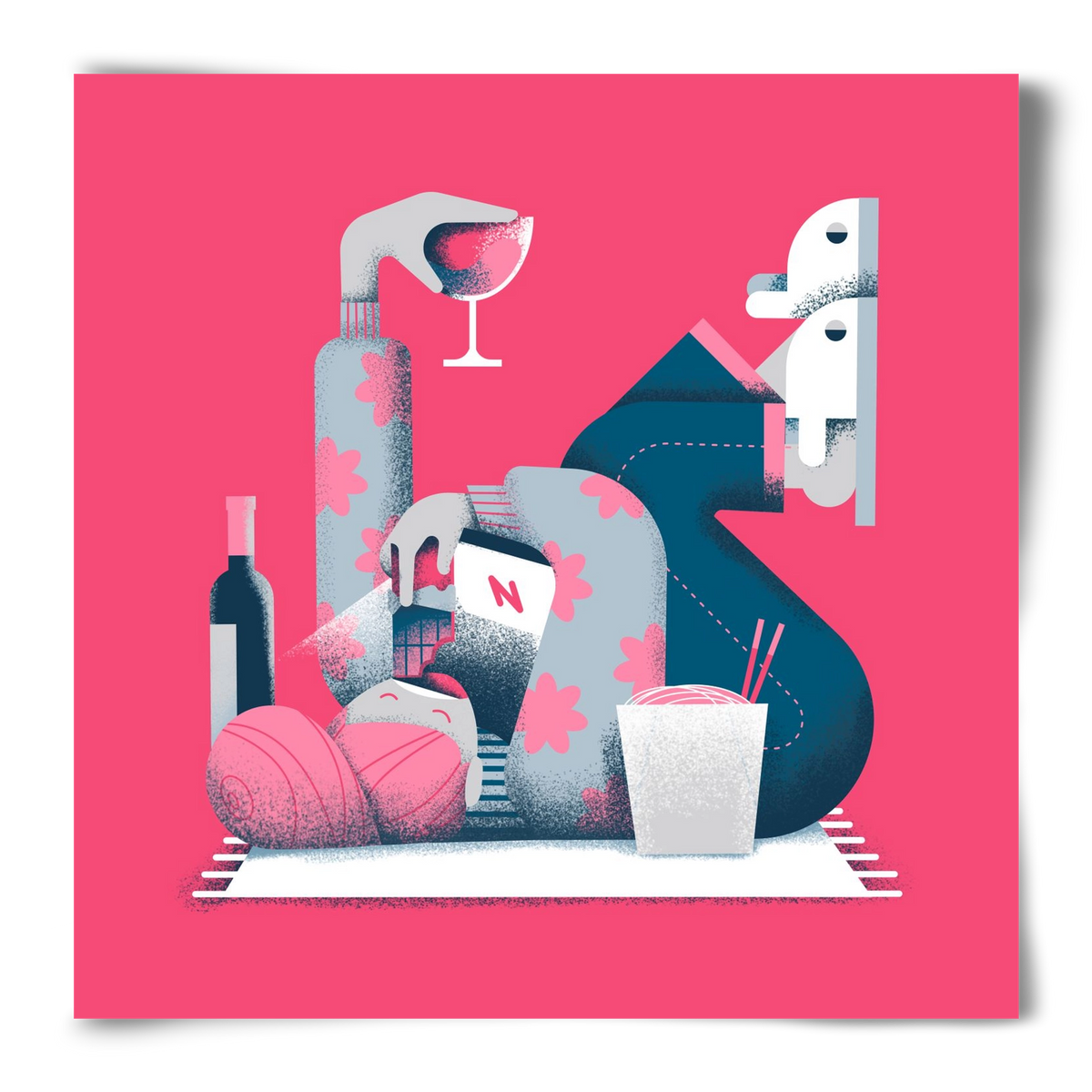 Covid Social Life, 50x50 cm, Keret nélkül