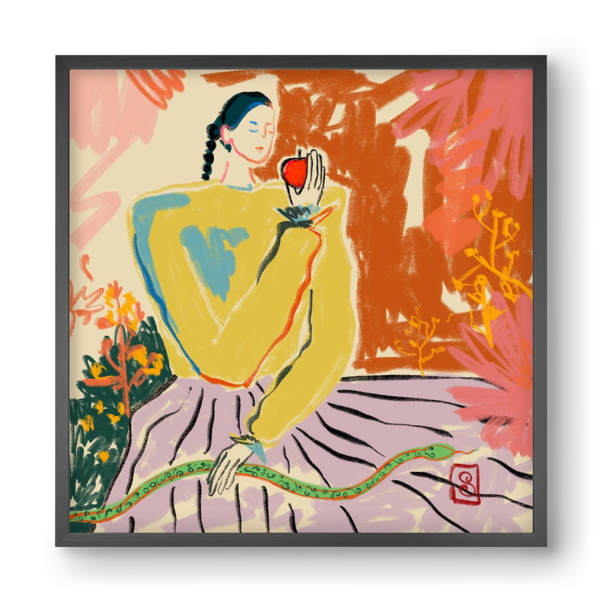 EVE, 40x40 cm (40x40 cm), Fekete keret