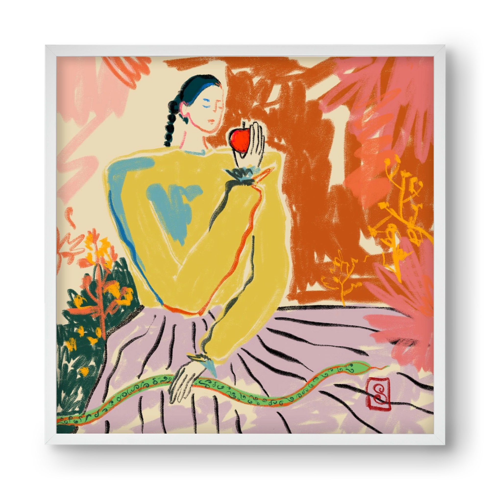 EVE, 40x40 cm (40x40 cm), Fehér keret