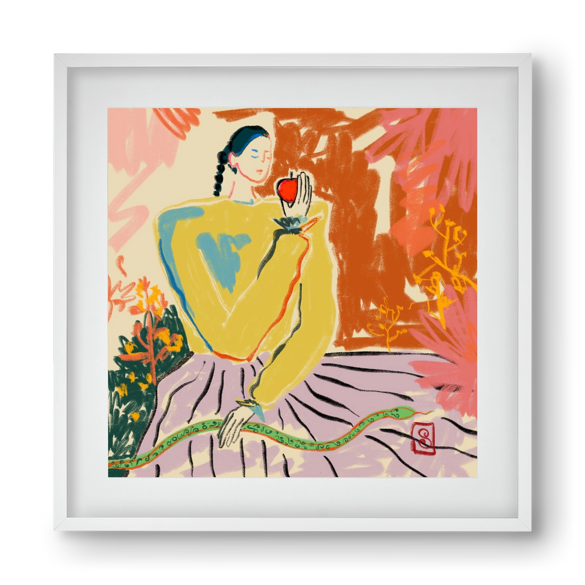 EVE, 40x40 cm (30x30 cm), Fehér keret, paszpartuval