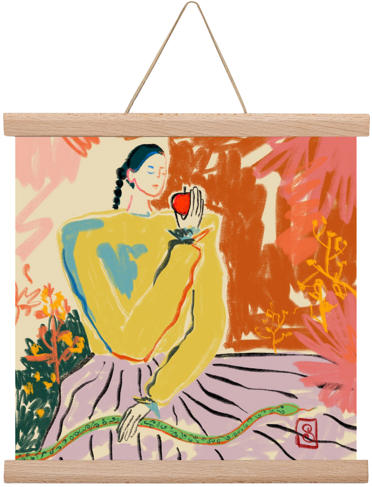 EVE, 30x30 cm (30x30 cm), Tölgy akasztó