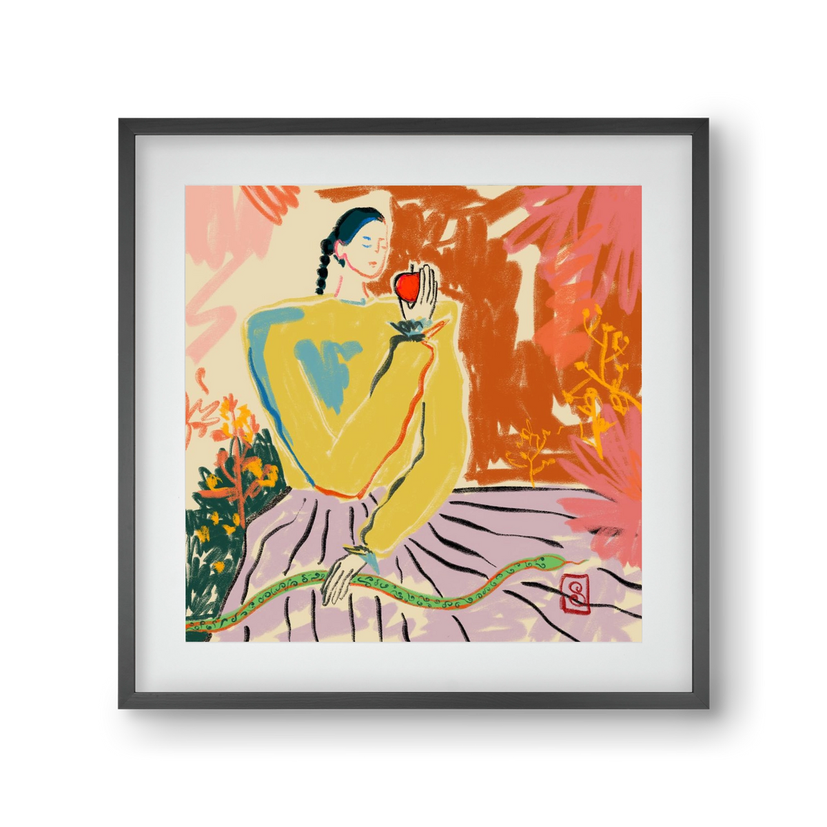 EVE, 30x30 cm (20x20 cm), Fekete keret, paszpartuval