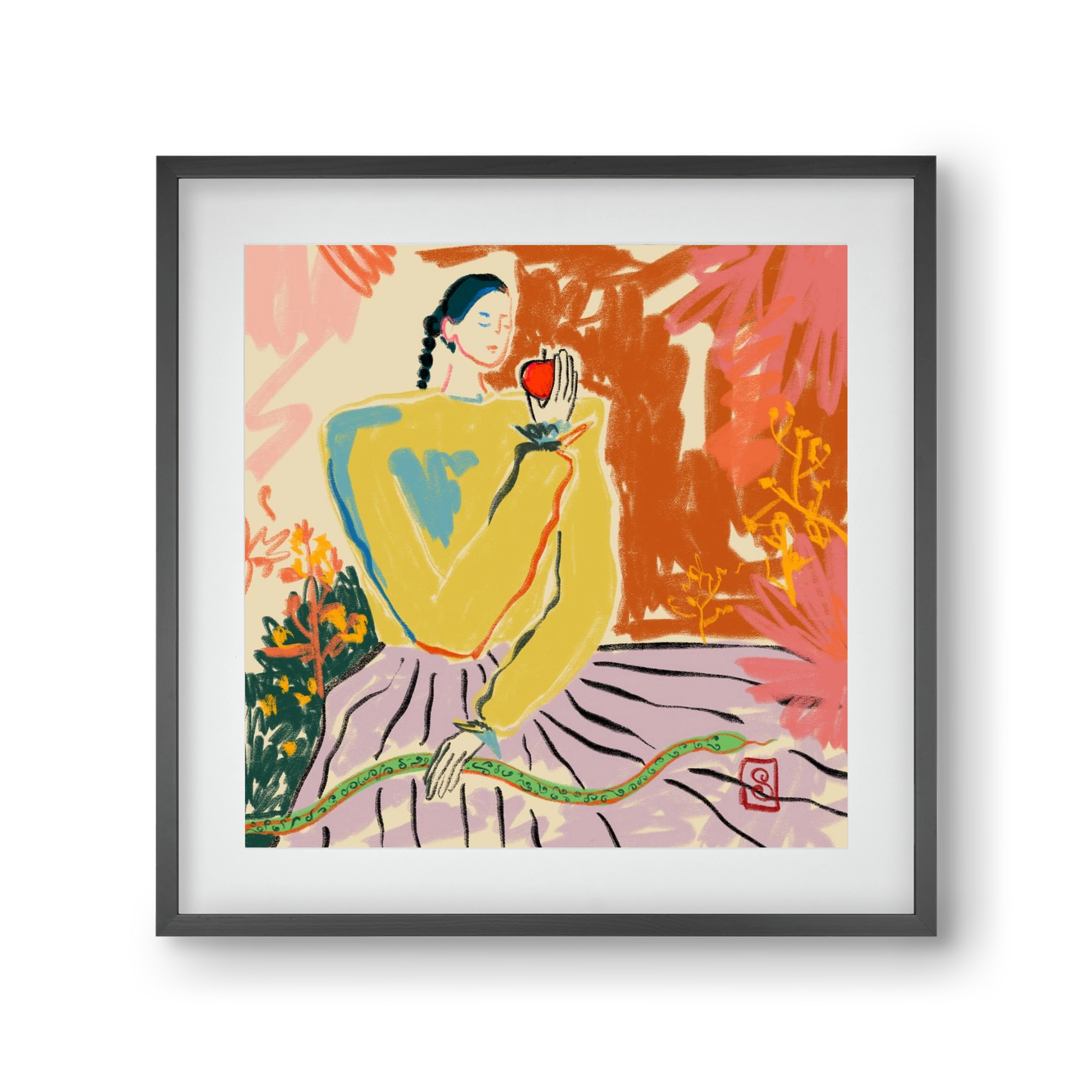 EVE, 30x30 cm (20x20 cm), Fekete keret, paszpartuval