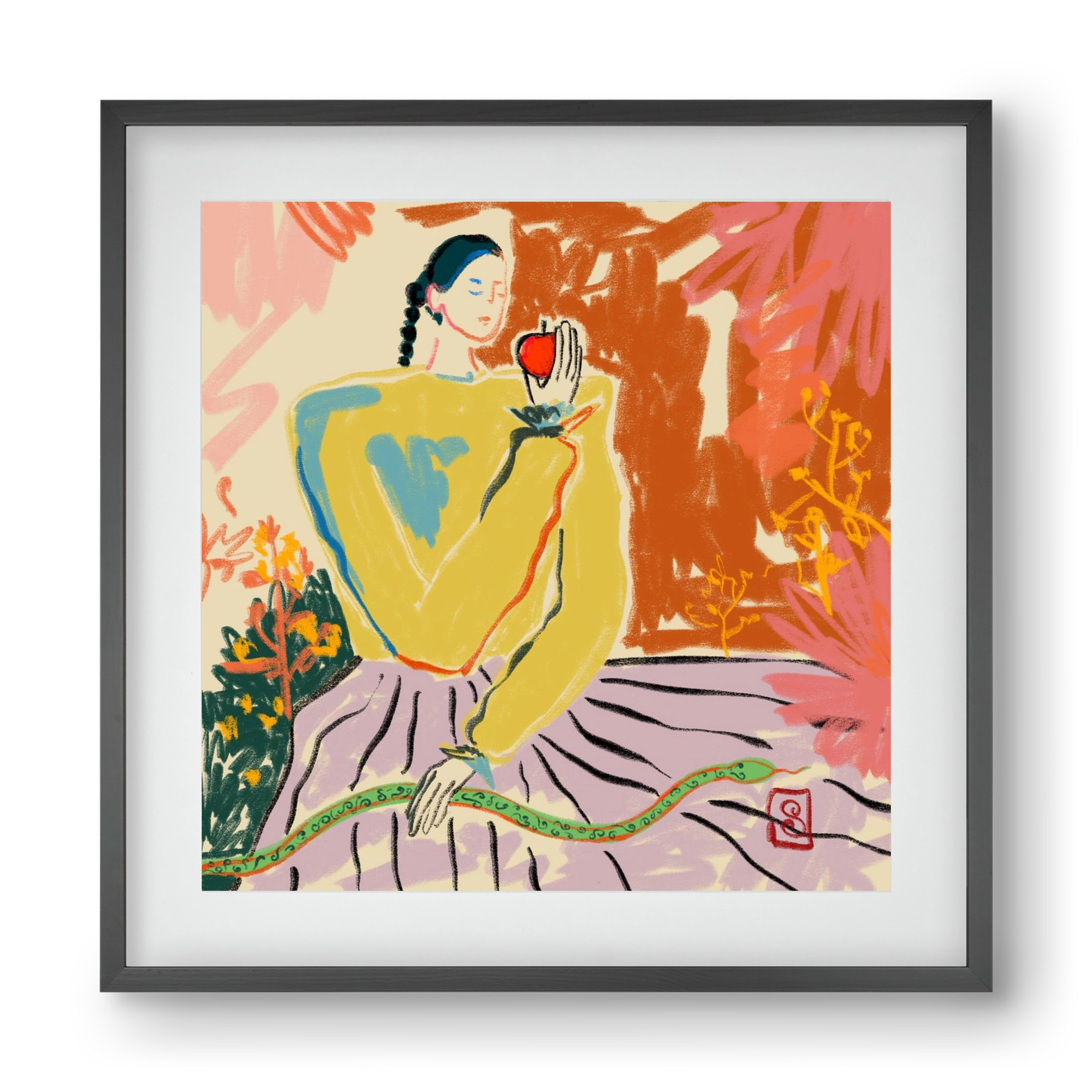 EVE, 40x40 cm (30x30 cm), Fekete keret, paszpartuval