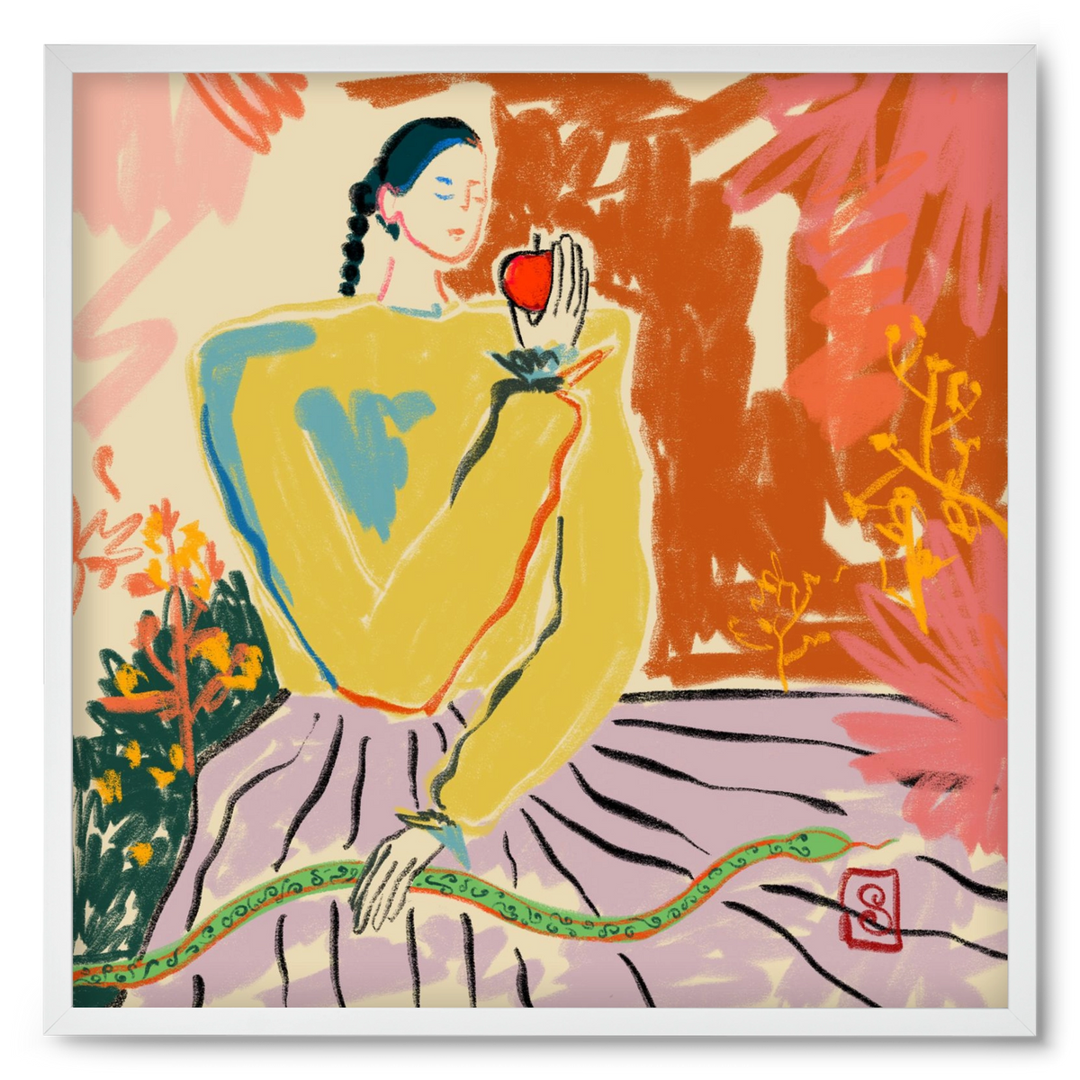 EVE, 50x50 cm (50x50 cm), Fehér keret