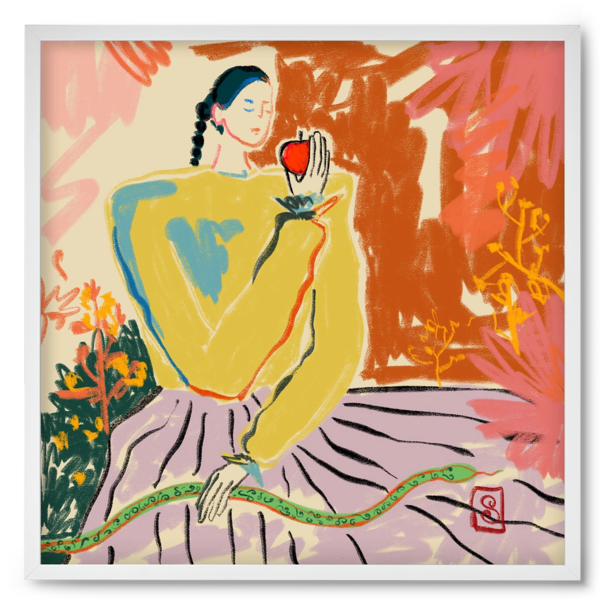 EVE, 50x50 cm (50x50 cm), Fehér keret