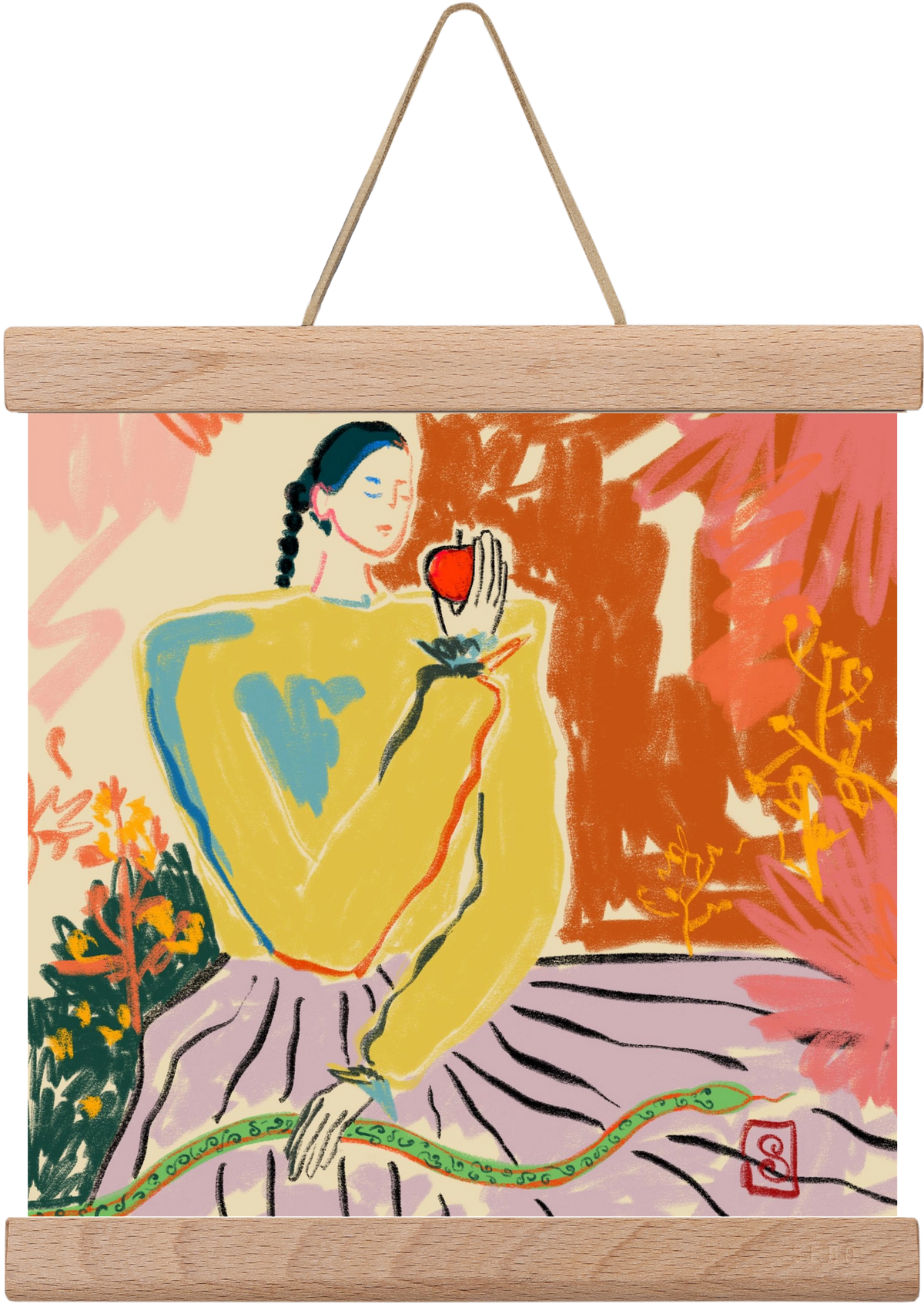 EVE, 20x20 cm (20x20 cm), Tölgy akasztó