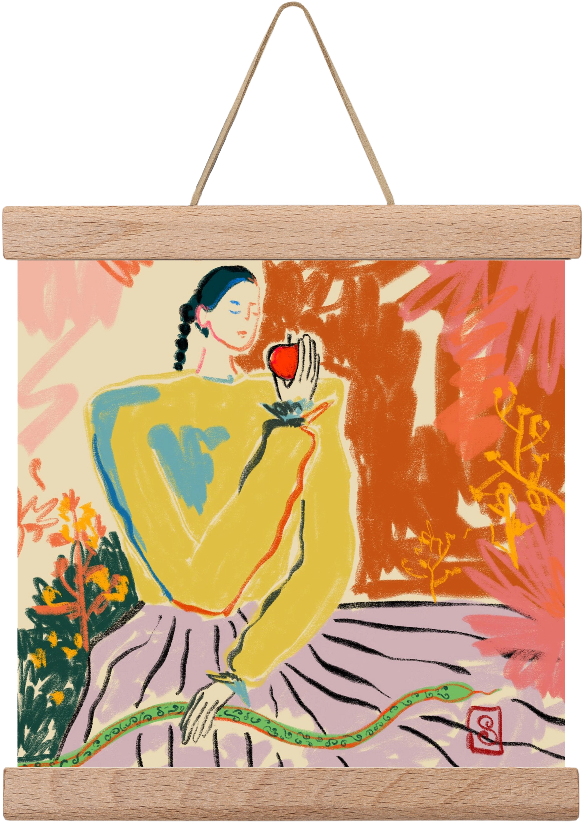 EVE, 20x20 cm (20x20 cm), Tölgy akasztó