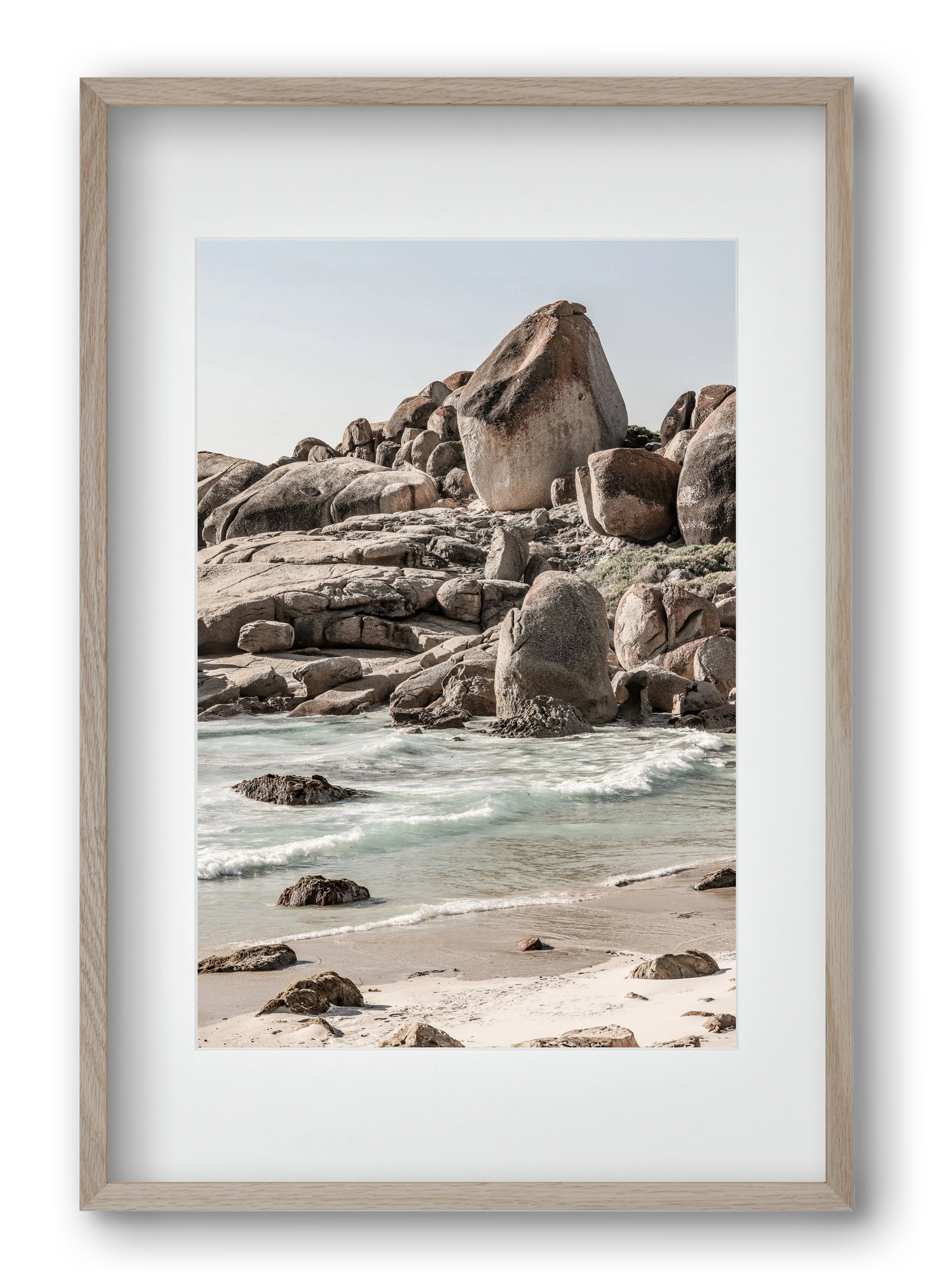 Champagne beach, 40x60 cm (30x45 cm), Tölgy keret, paszpartuval