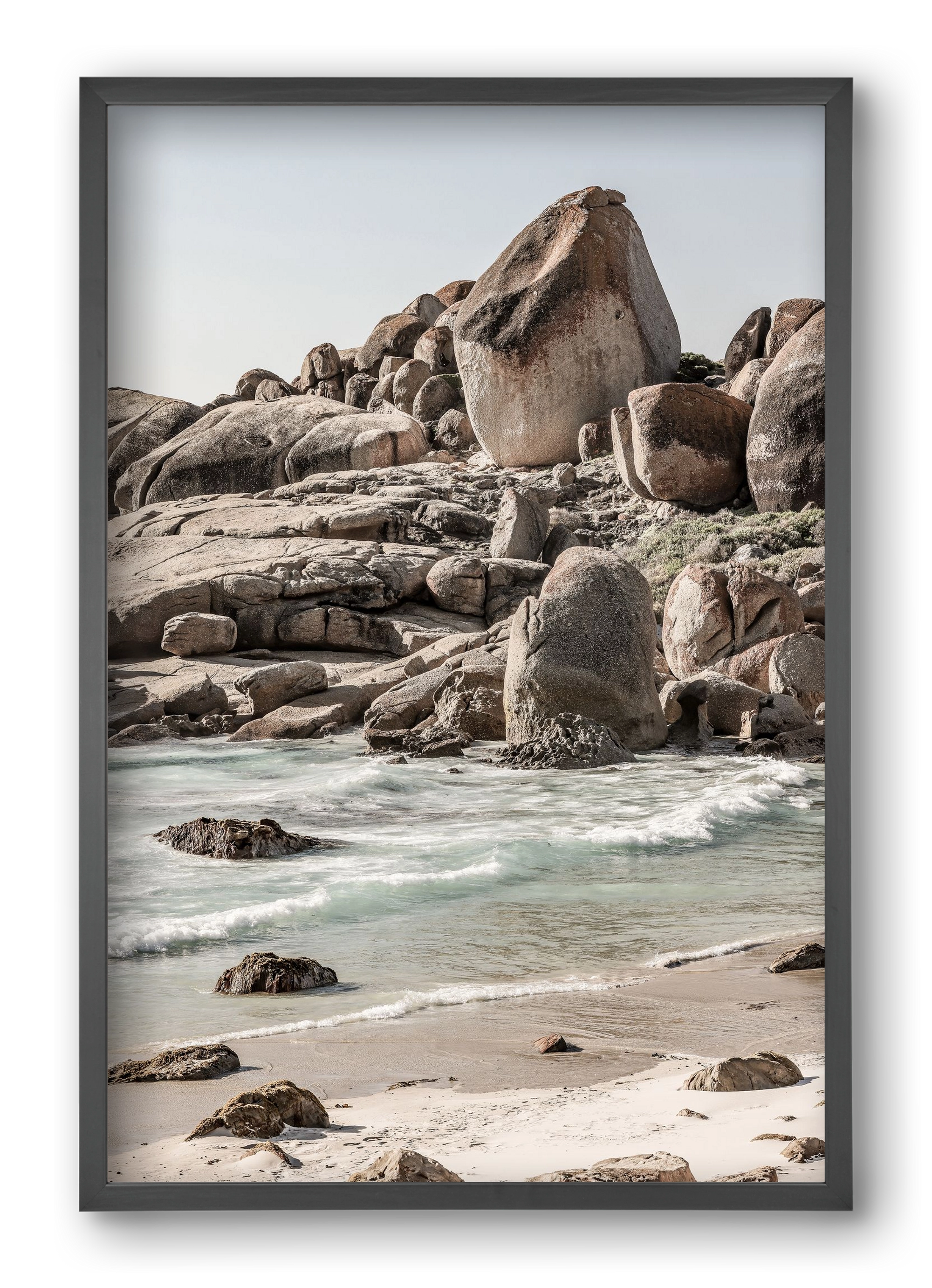 Champagne beach, 40x60 cm (40x60 cm), Fekete keret