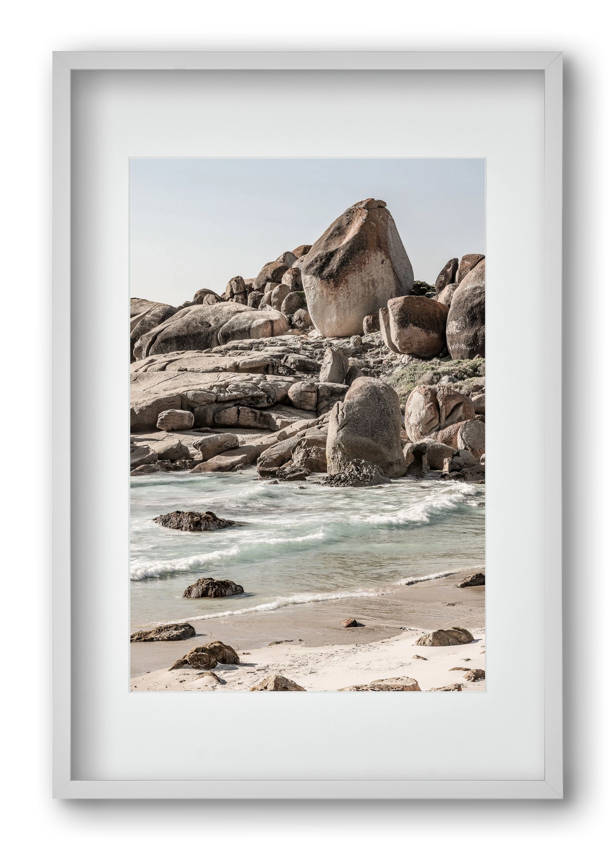 Champagne beach, 40x60 cm (30x45 cm), Fehér keret, paszpartuval