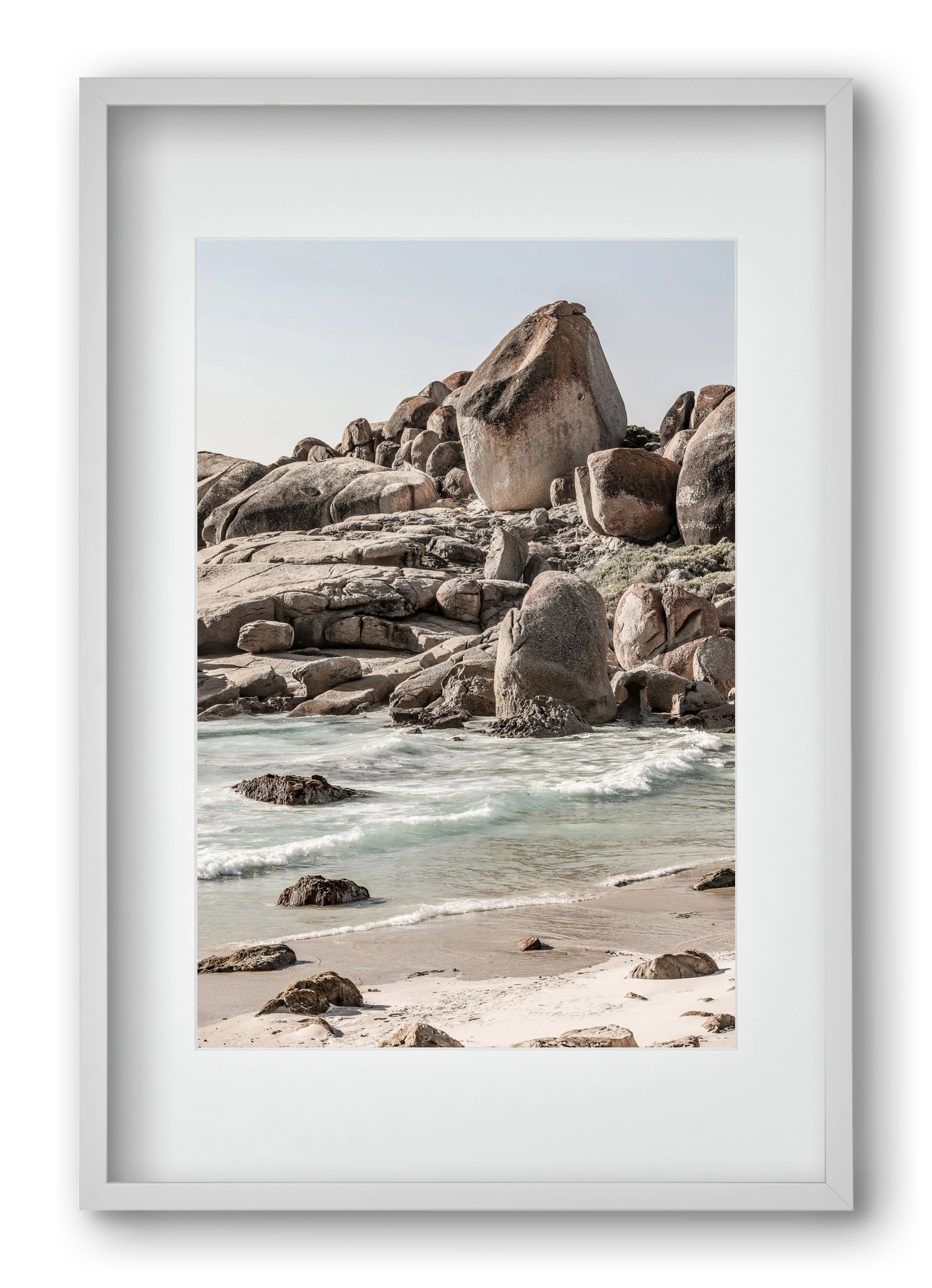 Champagne beach, 40x60 cm (30x45 cm), Fehér keret, paszpartuval