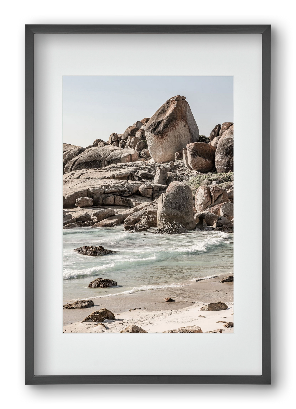 Champagne beach, 40x60 cm (30x45 cm), Fekete keret, paszpartuval