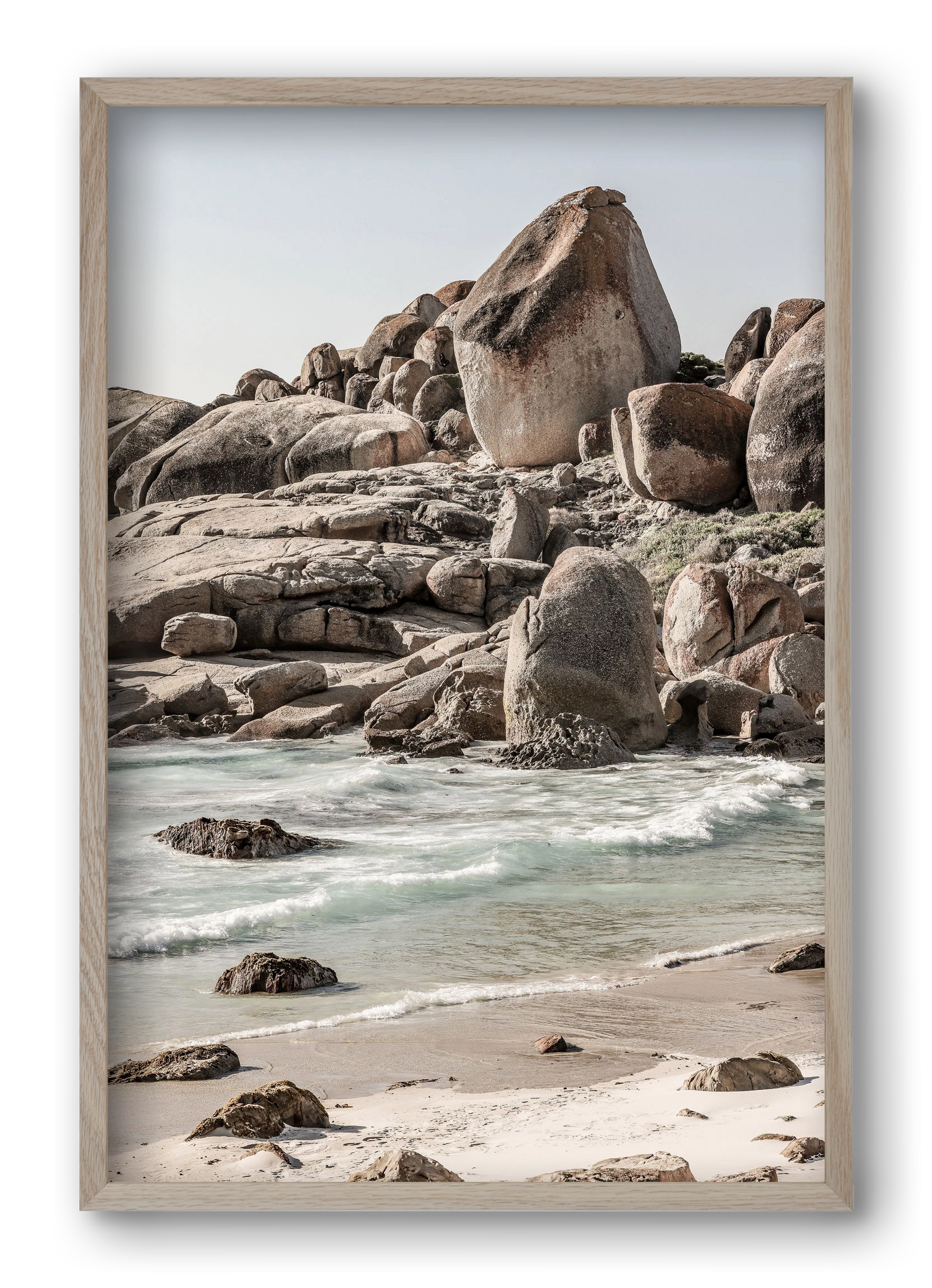 Champagne beach, 40x60 cm (40x60 cm), Tölgy keret