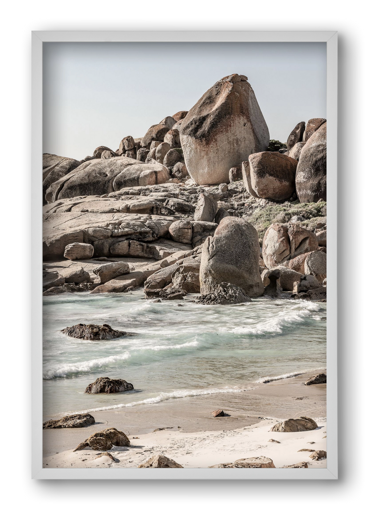 Champagne beach, 40x60 cm (40x60 cm), Fehér keret