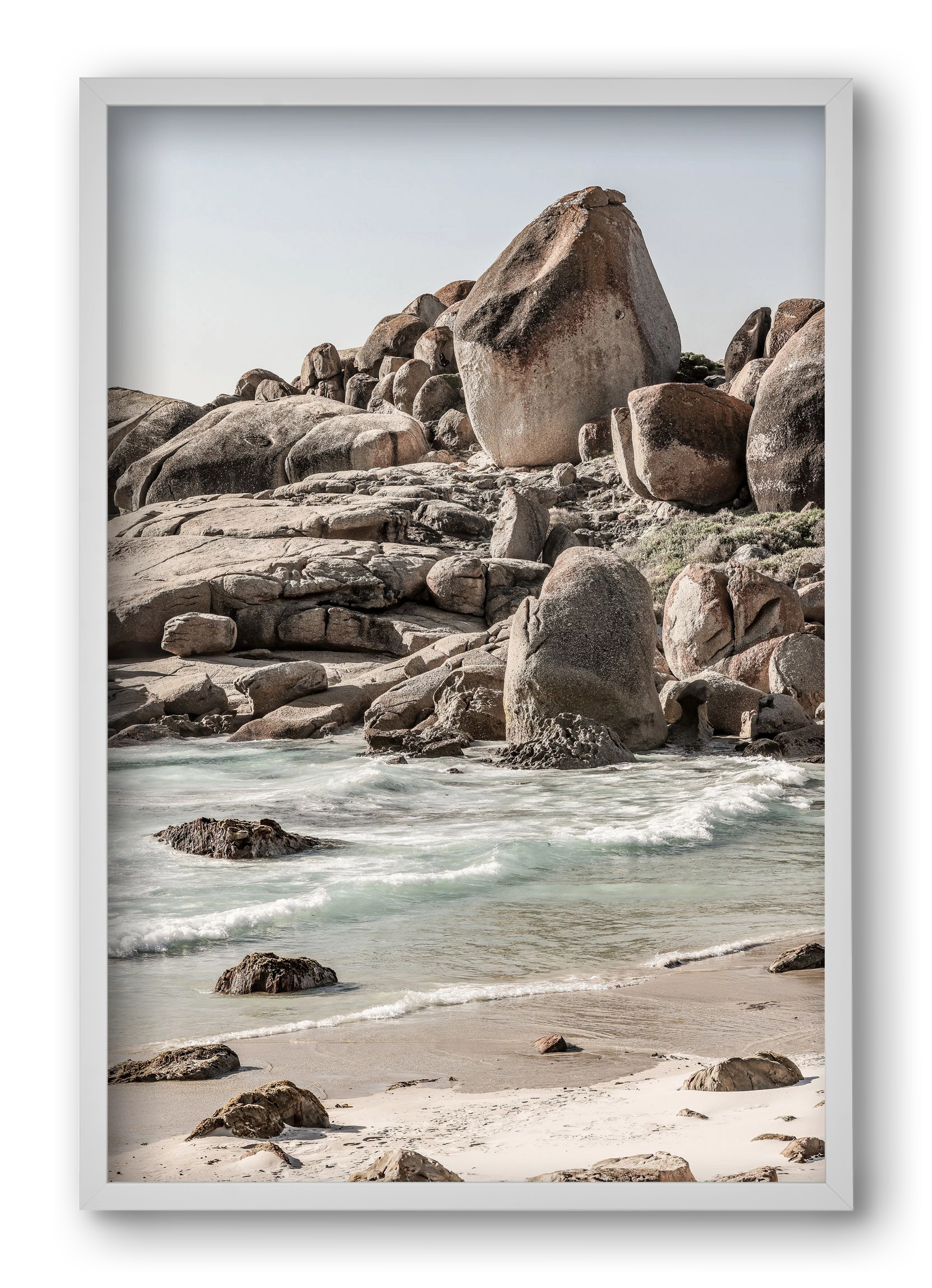 Champagne beach, 40x60 cm (40x60 cm), Fehér keret