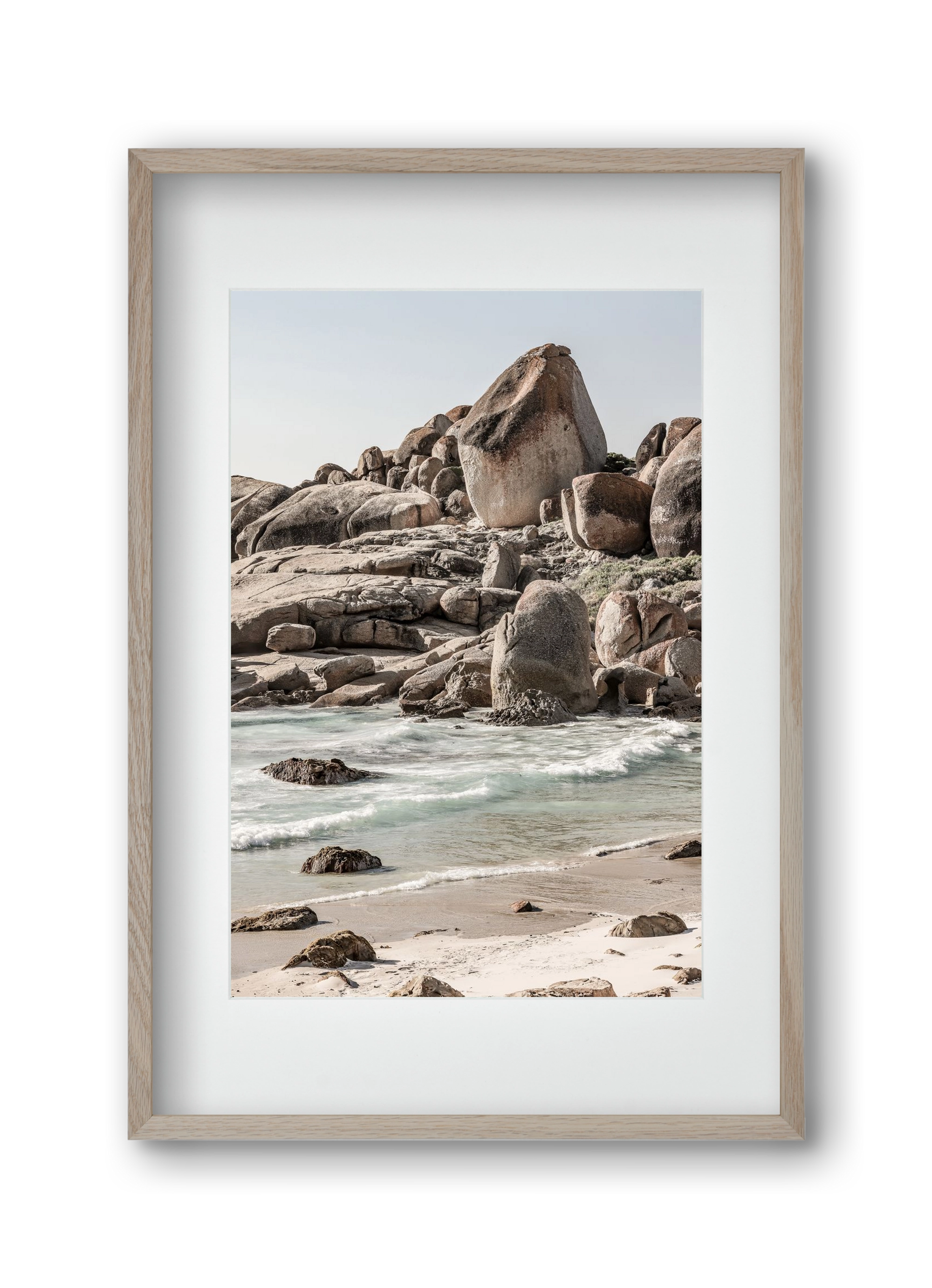 Champagne beach, 30x45 cm (20x30 cm), Tölgy keret, paszpartuval