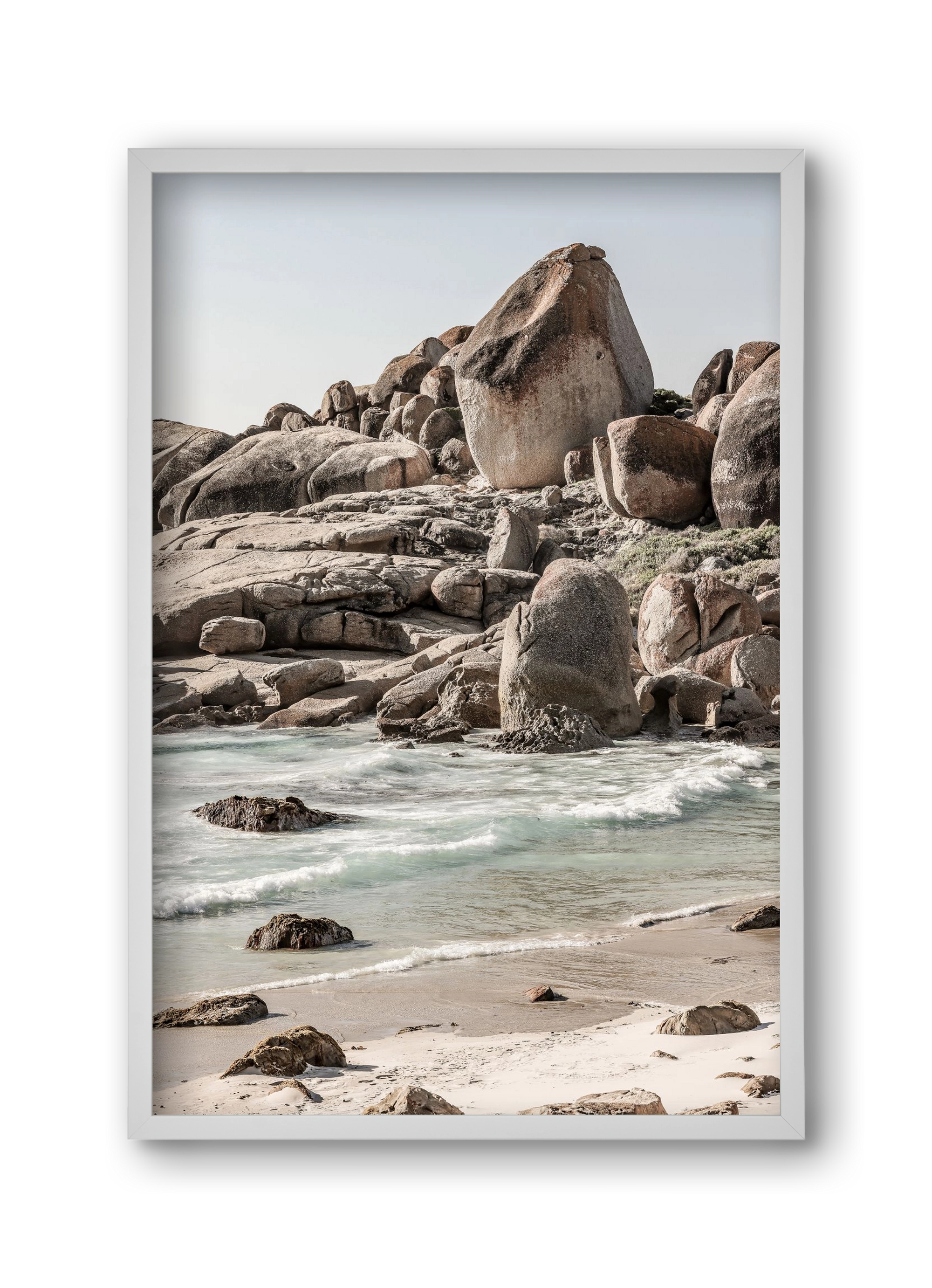 Champagne beach, 30x45 cm (30x45 cm), Fehér keret