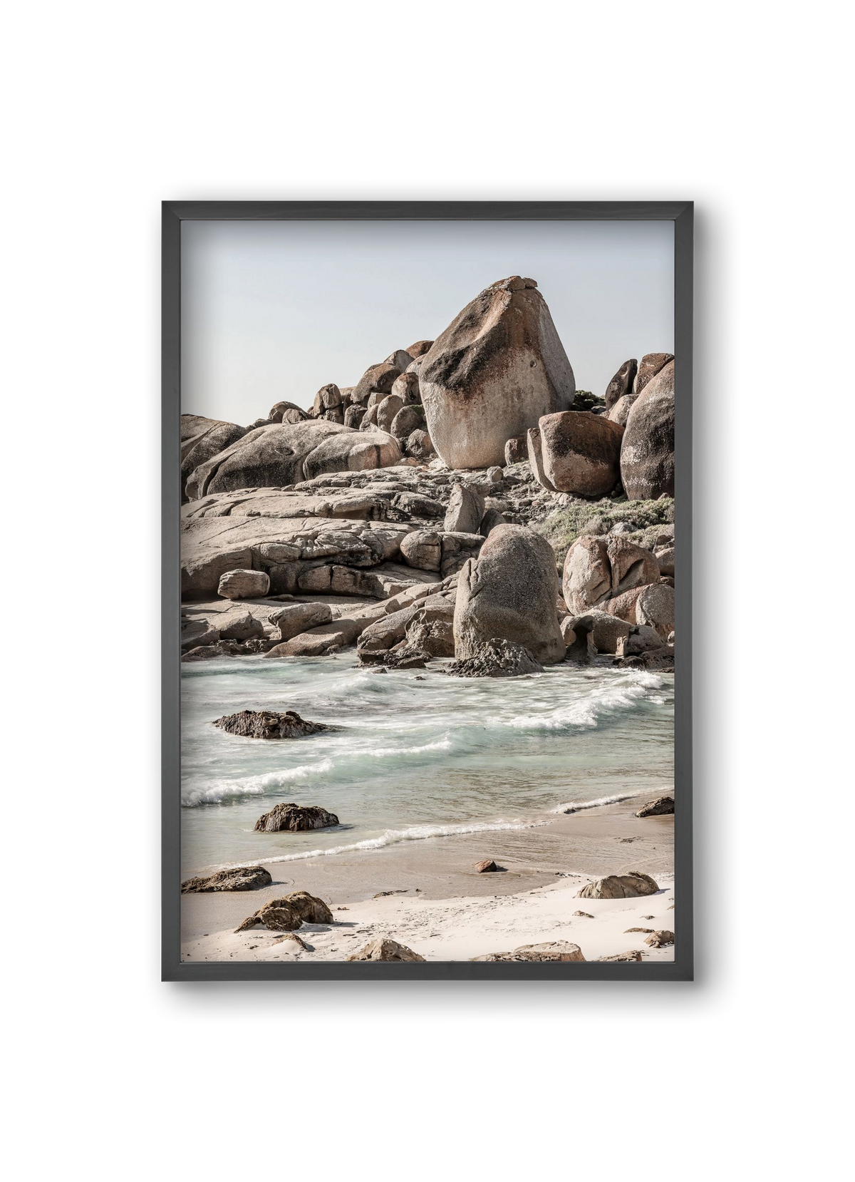 Champagne beach, 20x30 cm (20x30 cm), Fekete keret