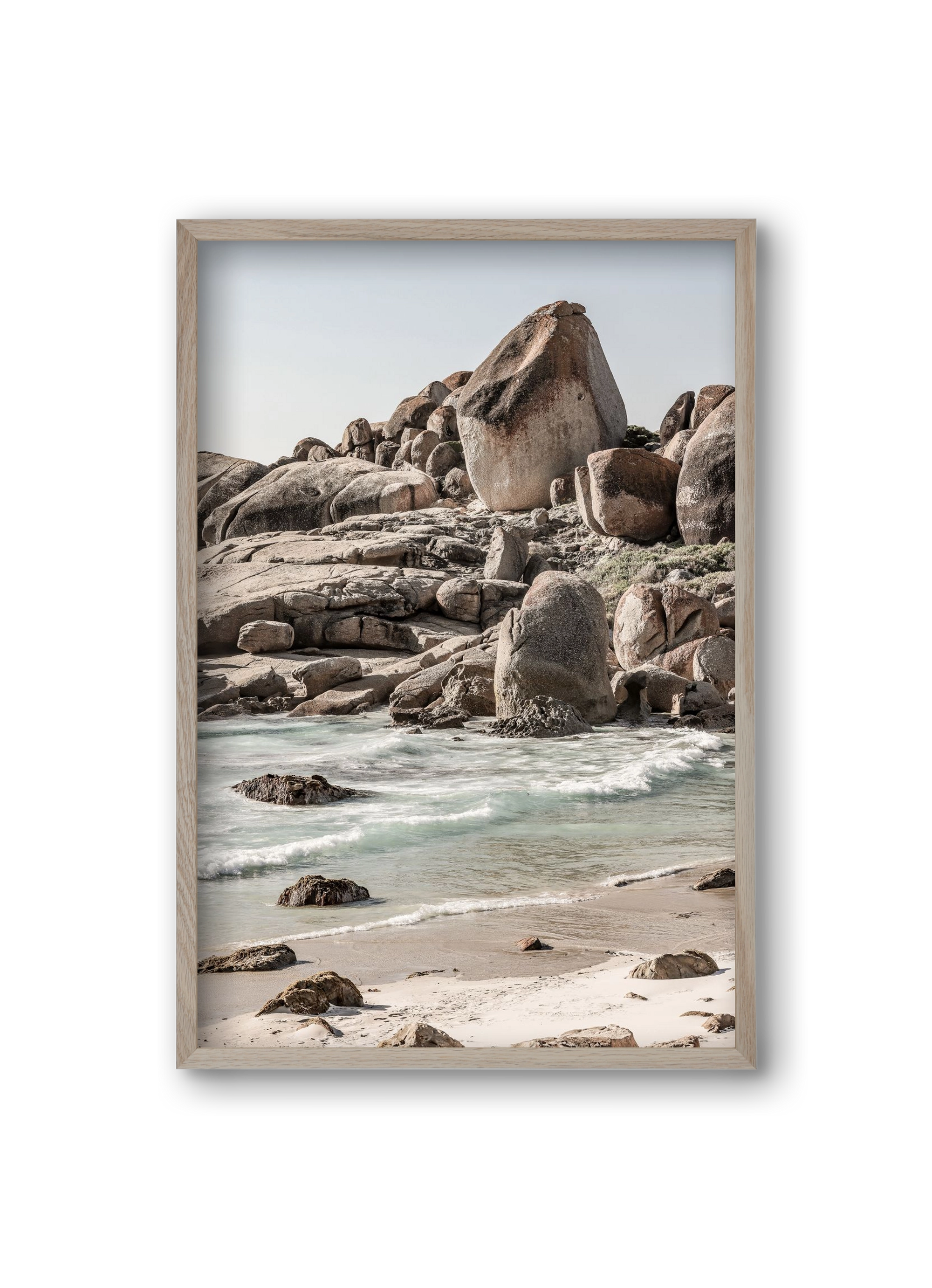 Champagne beach, 20x30 cm (20x30 cm), Tölgy keret