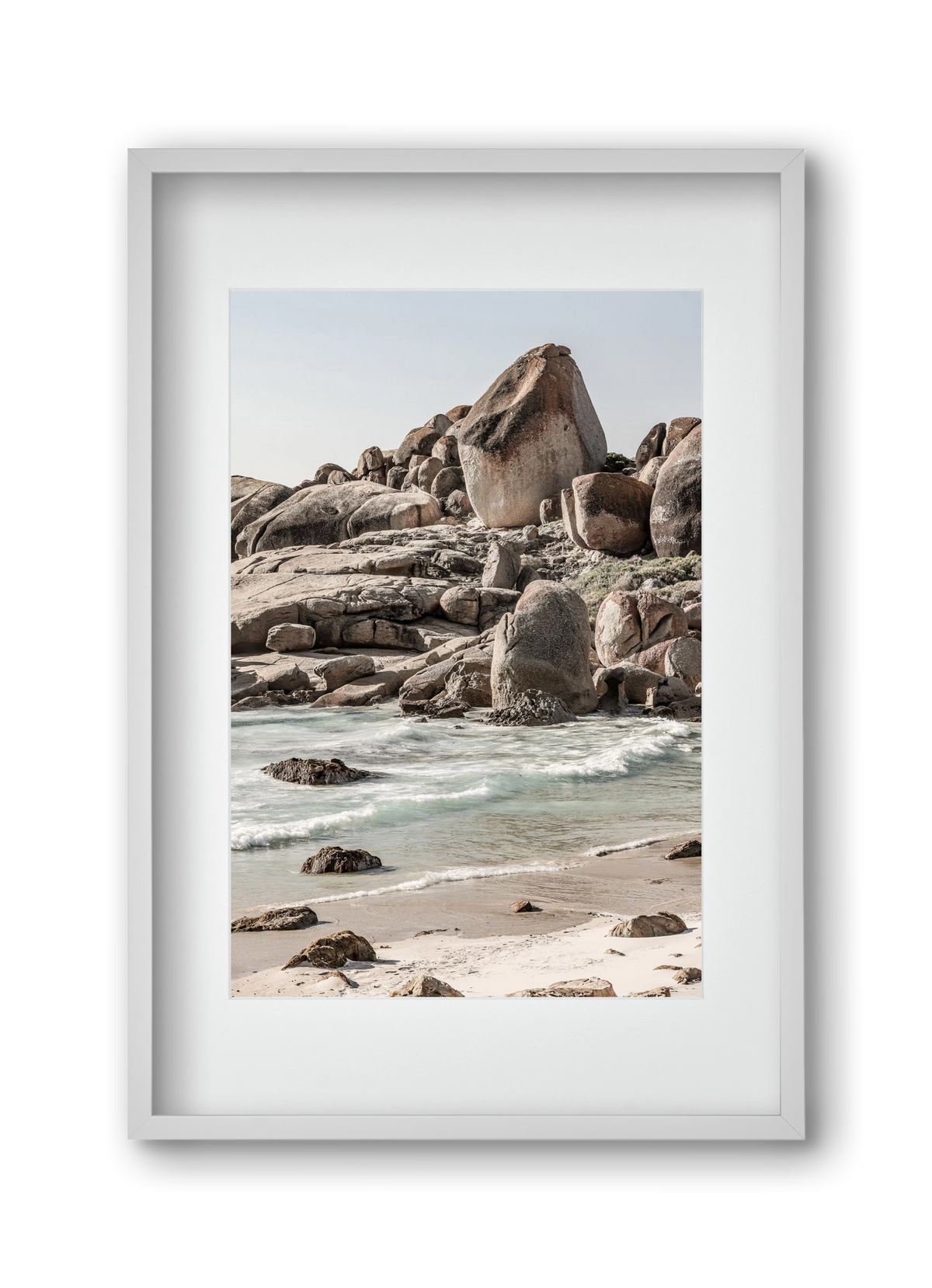 Champagne beach, 30x45 cm (20x30 cm), Fehér keret, paszpartuval