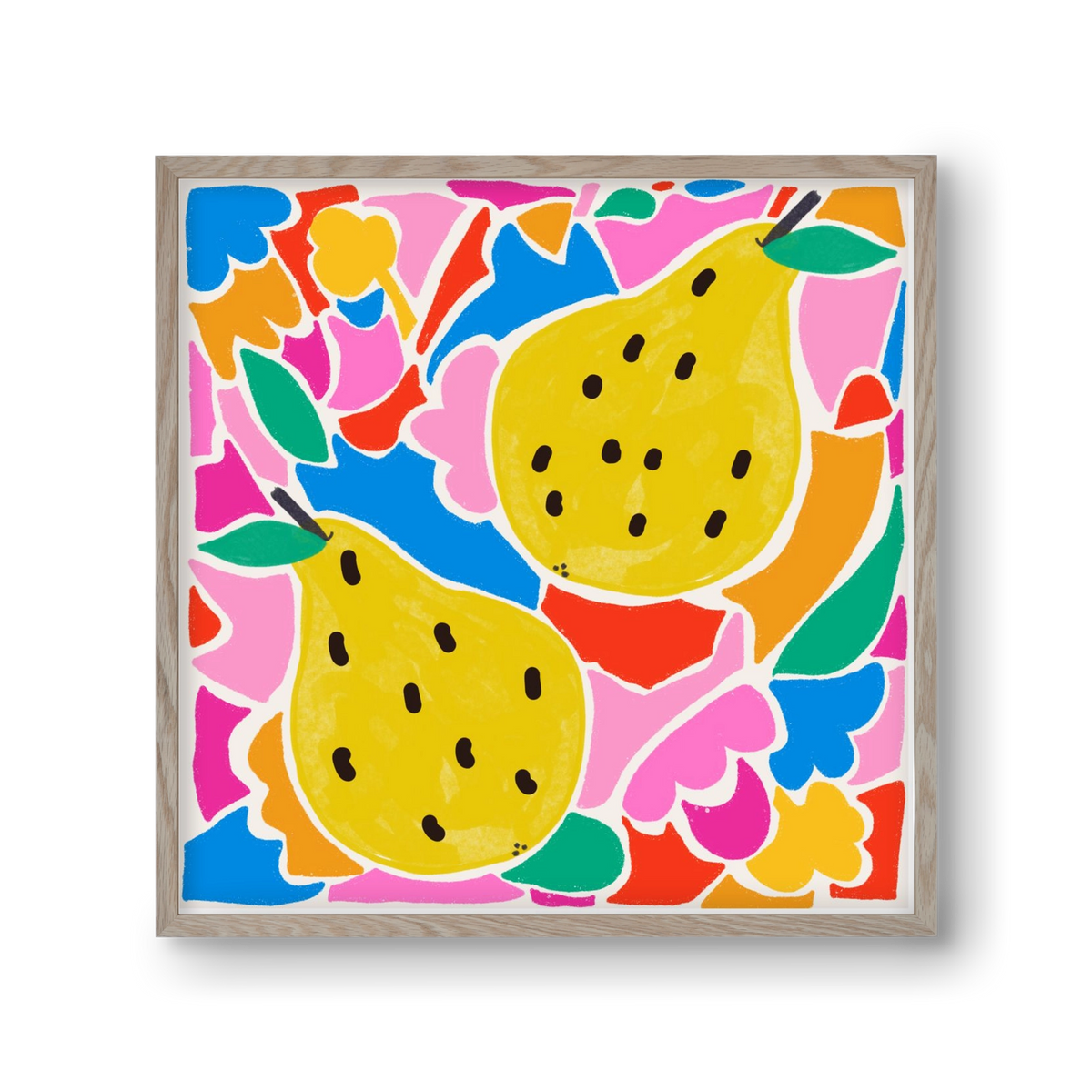 Lovely pear , 30x30 cm (30x30 cm), Tölgy keret