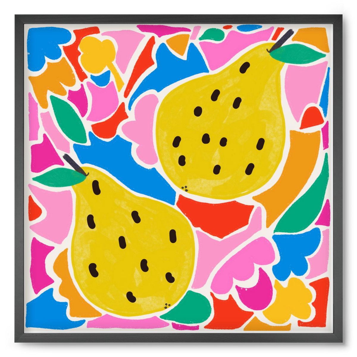 Lovely pear , 50x50 cm (50x50 cm), Fekete keret
