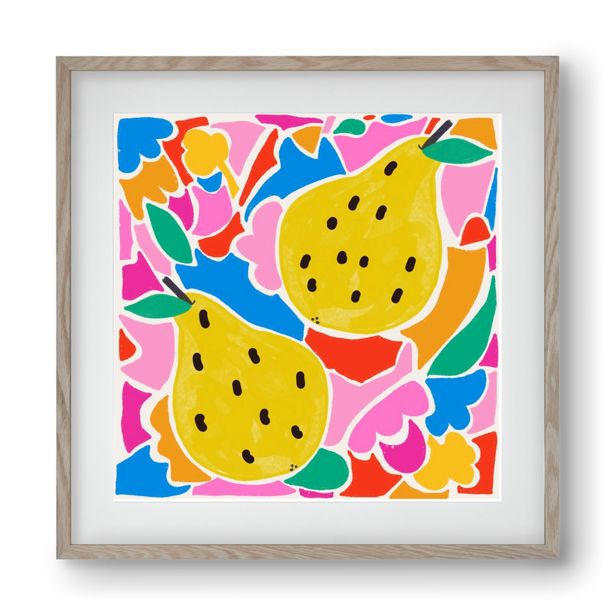 Lovely pear , 40x40 cm (30x30 cm), Tölgy keret, paszpartuval