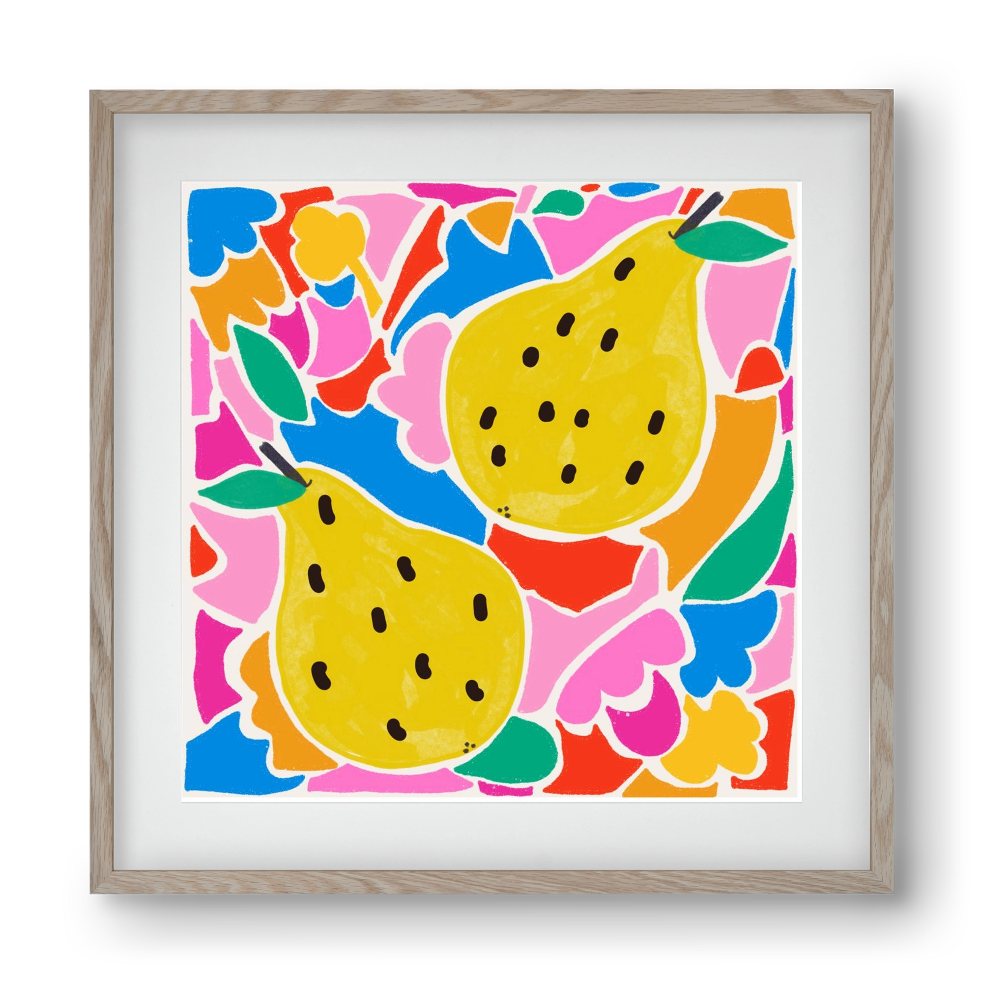 Lovely pear , 40x40 cm (30x30 cm), Tölgy keret, paszpartuval