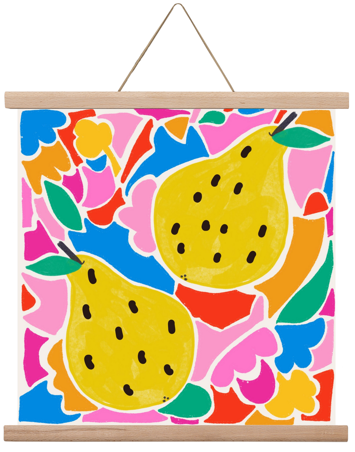 Lovely pear , 40x40 cm (40x40 cm), Tölgy akasztó