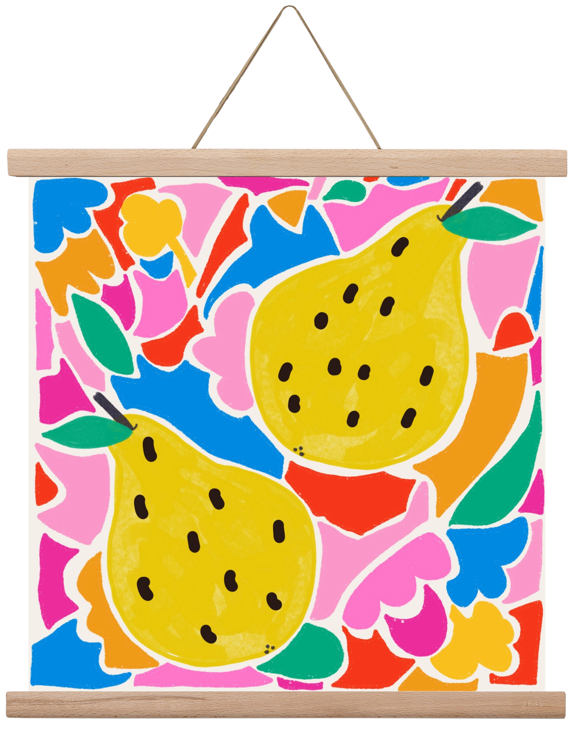 Lovely pear , 40x40 cm (40x40 cm), Tölgy akasztó