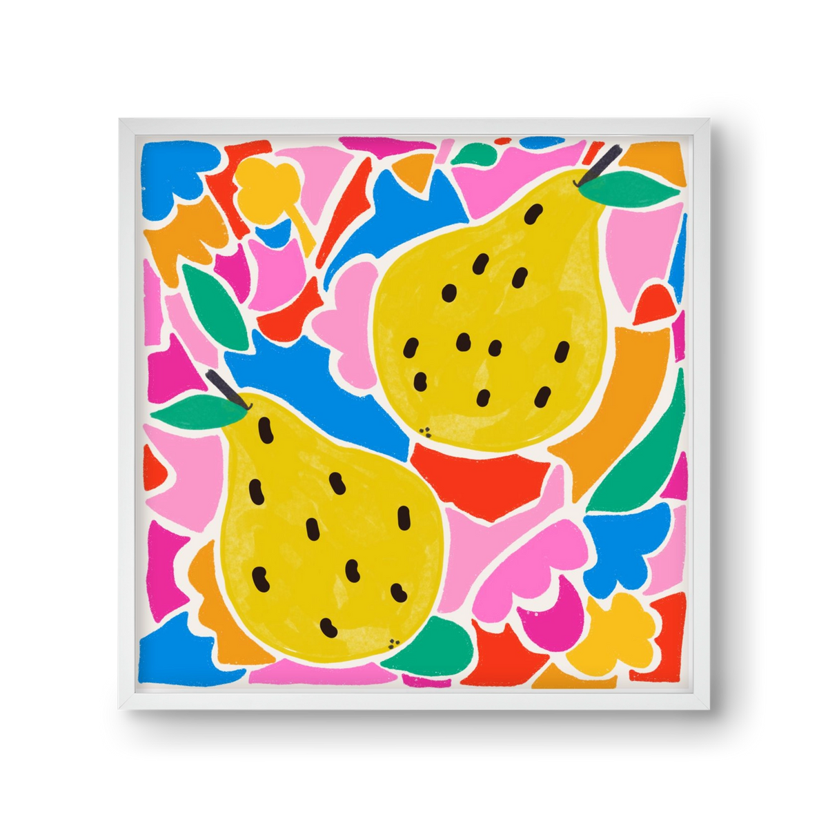 Lovely pear , 30x30 cm (30x30 cm), Fehér keret