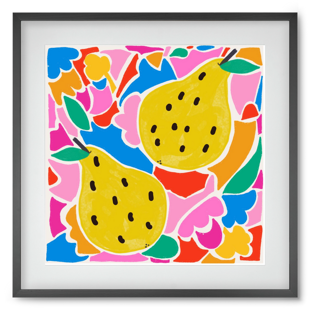 Lovely pear , 50x50 cm (40x40 cm), Fekete keret, paszpartuval