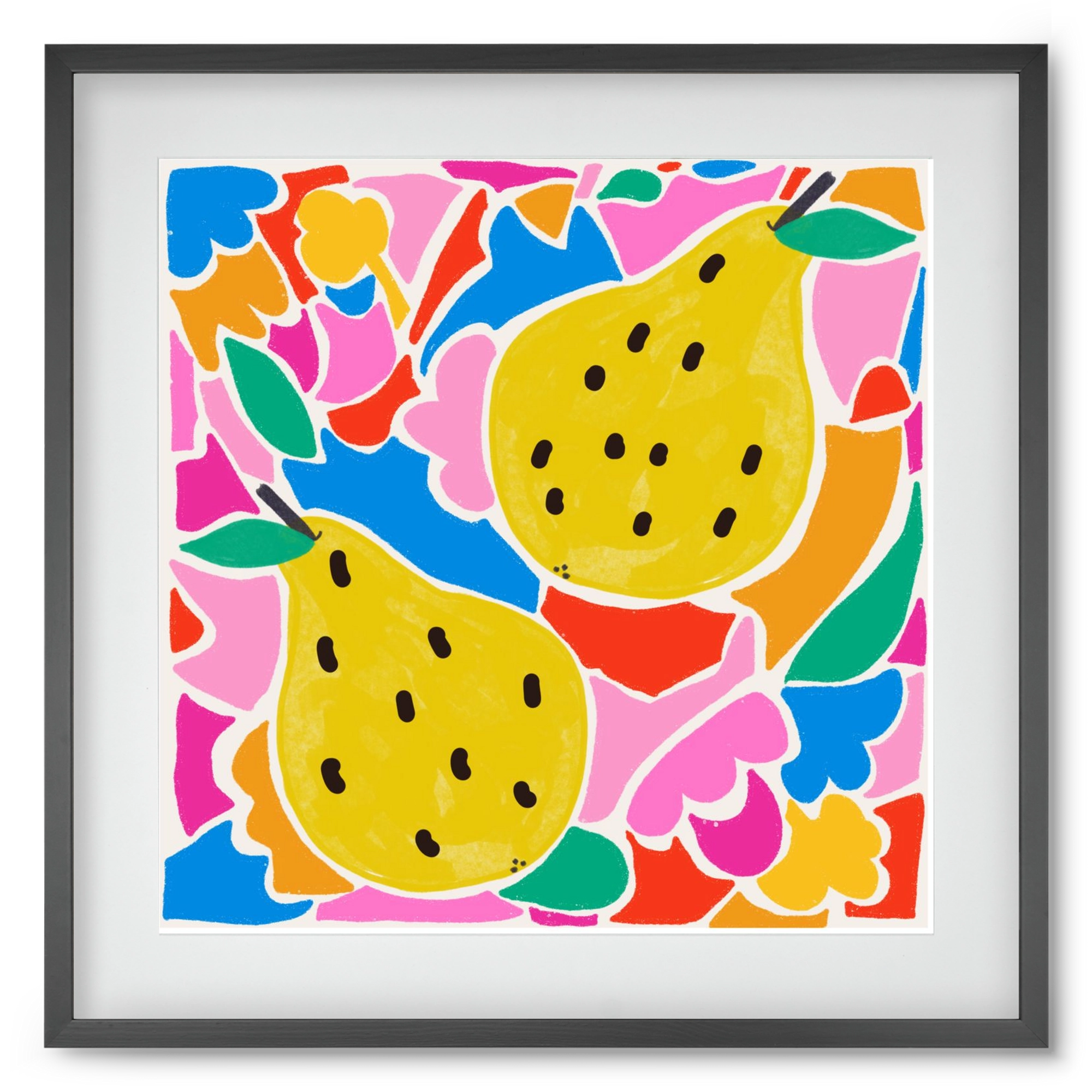 Lovely pear , 50x50 cm (40x40 cm), Fekete keret, paszpartuval