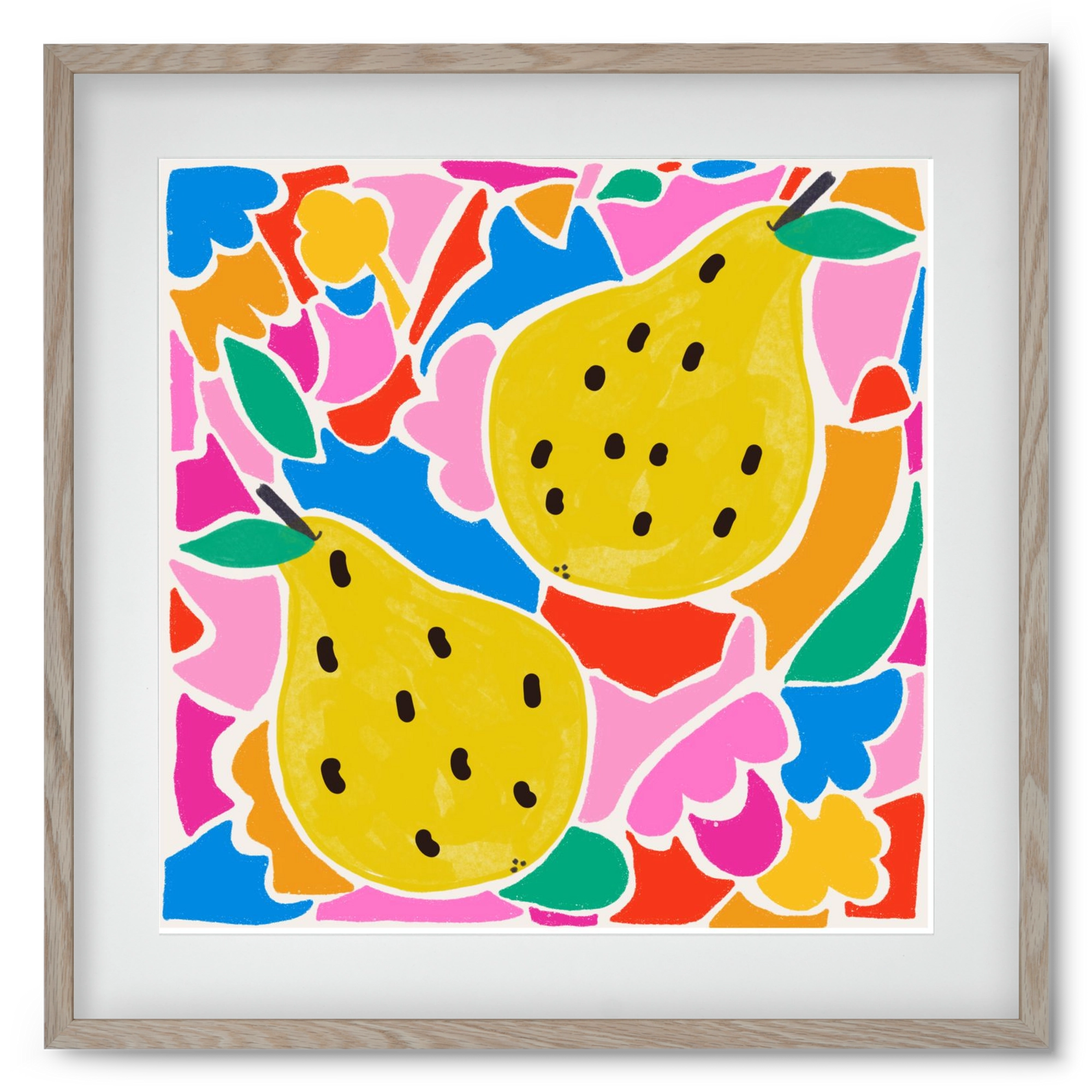 Lovely pear , 50x50 cm (40x40 cm), Tölgy keret, paszpartuval