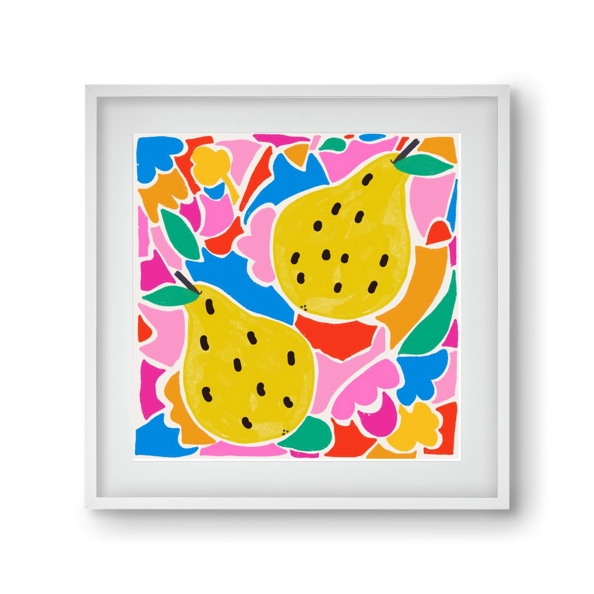 Lovely pear , 30x30 cm (20x20 cm), Fehér keret, paszpartuval