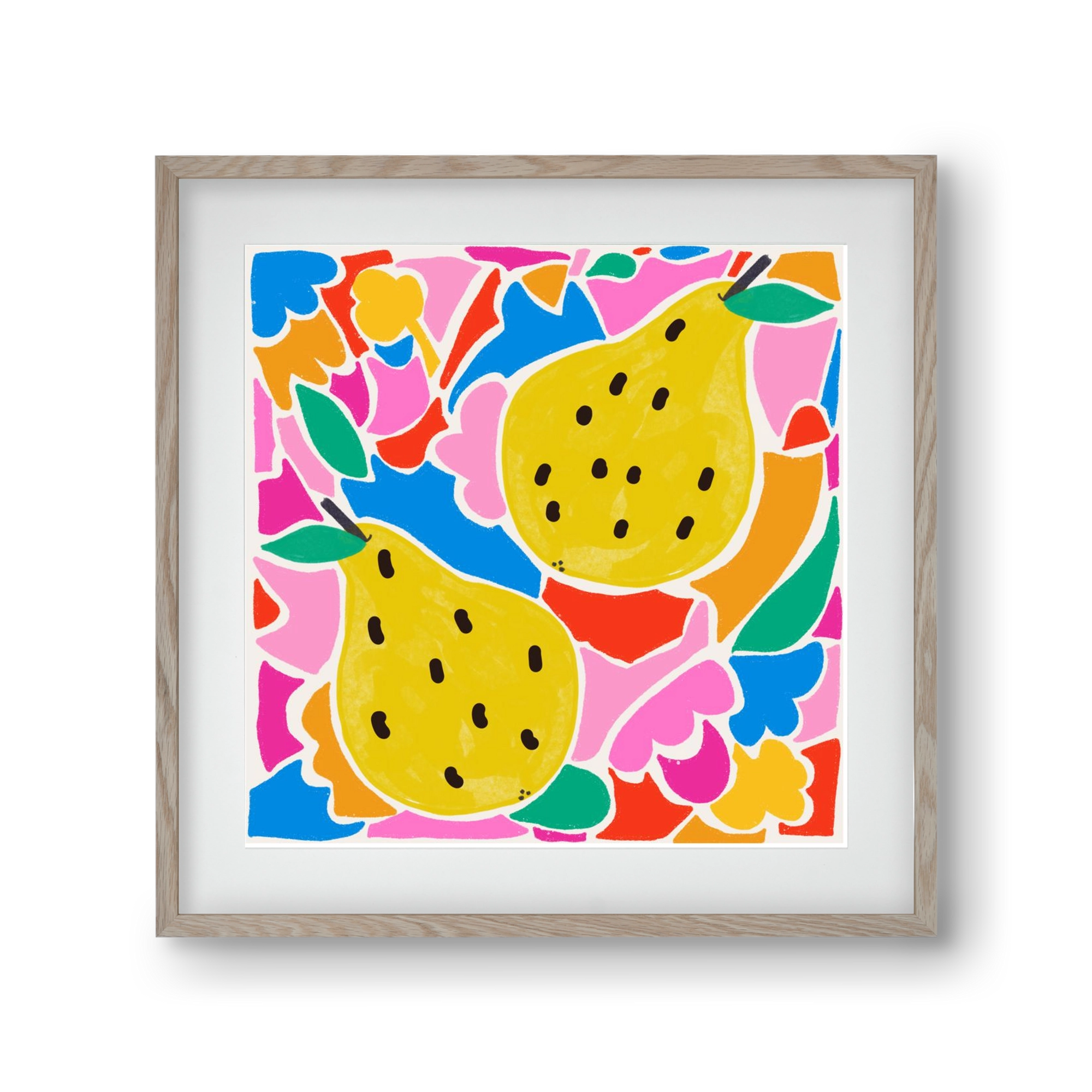 Lovely pear , 30x30 cm (20x20 cm), Tölgy keret, paszpartuval