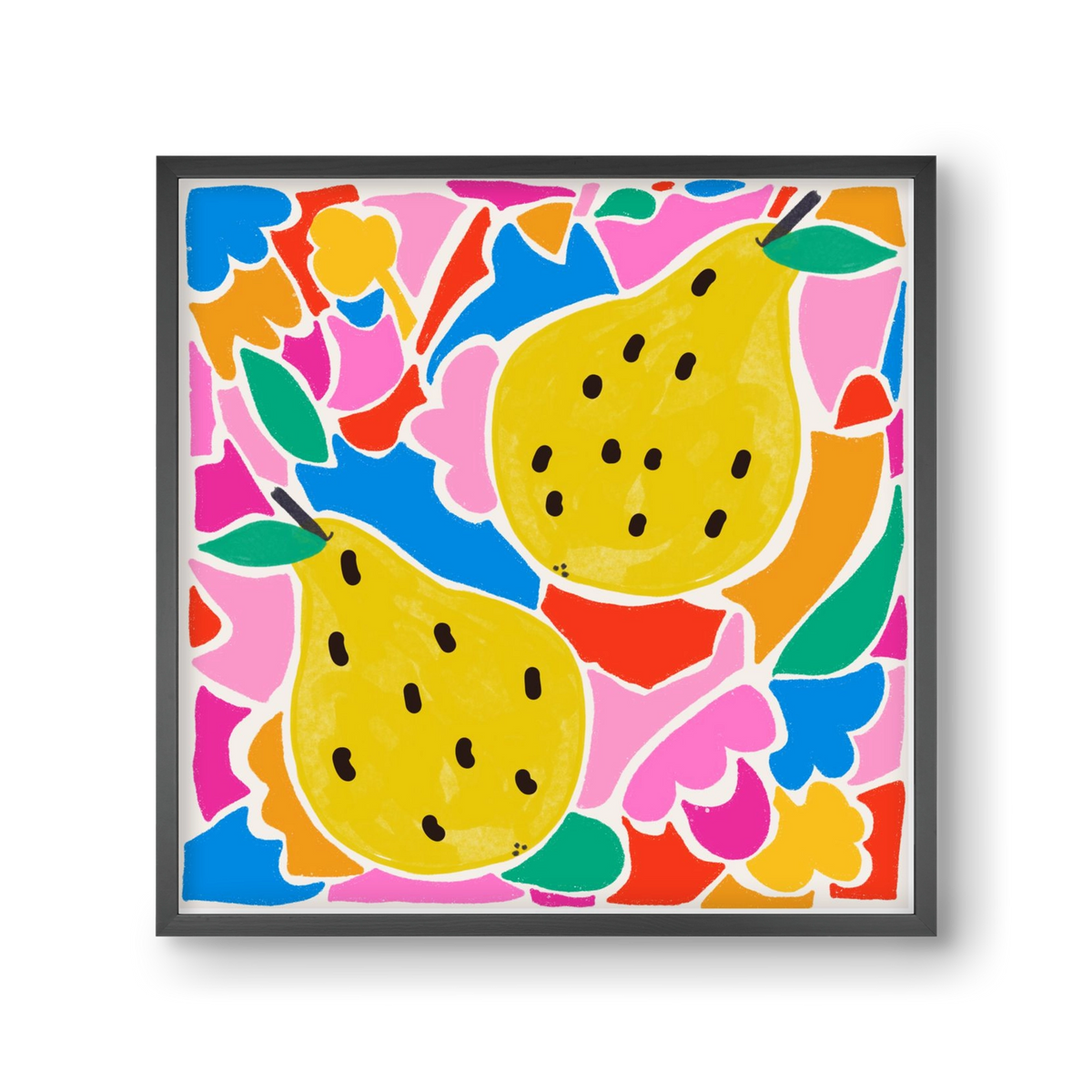 Lovely pear , 30x30 cm (30x30 cm), Fekete keret